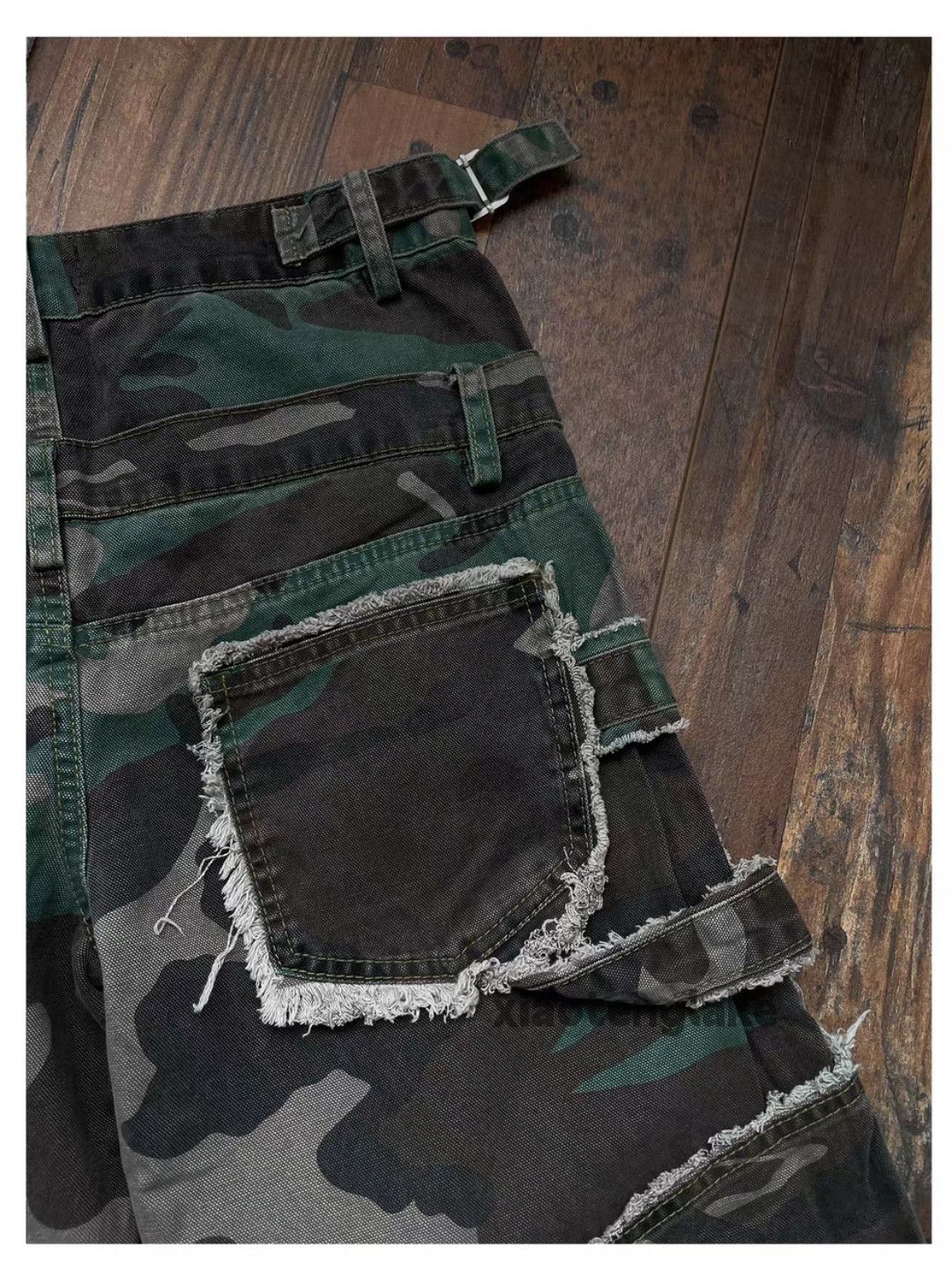 Vintage zx double waist loose baggy carpenter camo cargo pants Size US 30 / EU 46 - 5 Thumbnail