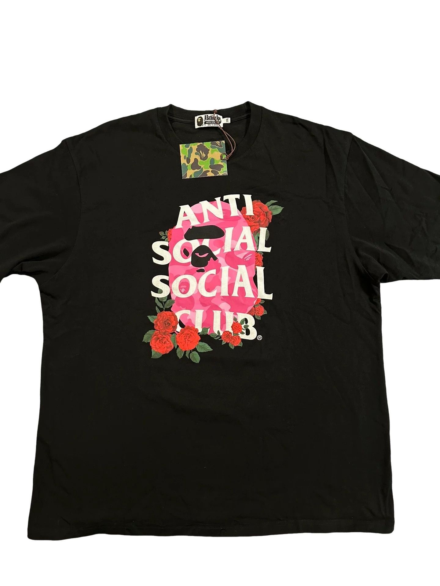 Bape A Bathing Ape x Anti Social Social Club Rose T-Shirt XXL Size US XXL / EU 58 / 5 - 1 Thumbnail