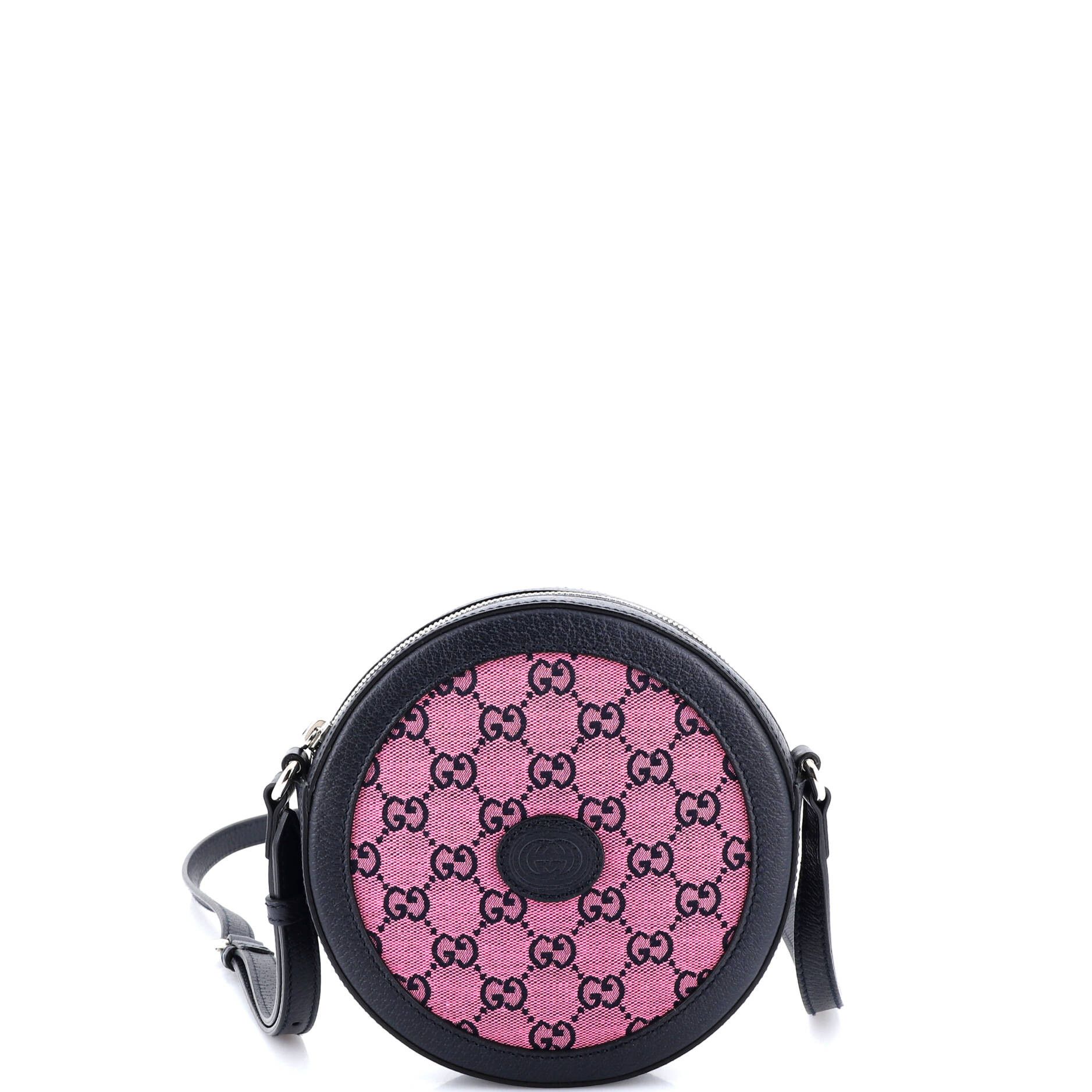 Gucci Interlocking G Patch Round Shoulder Bag, Women's
