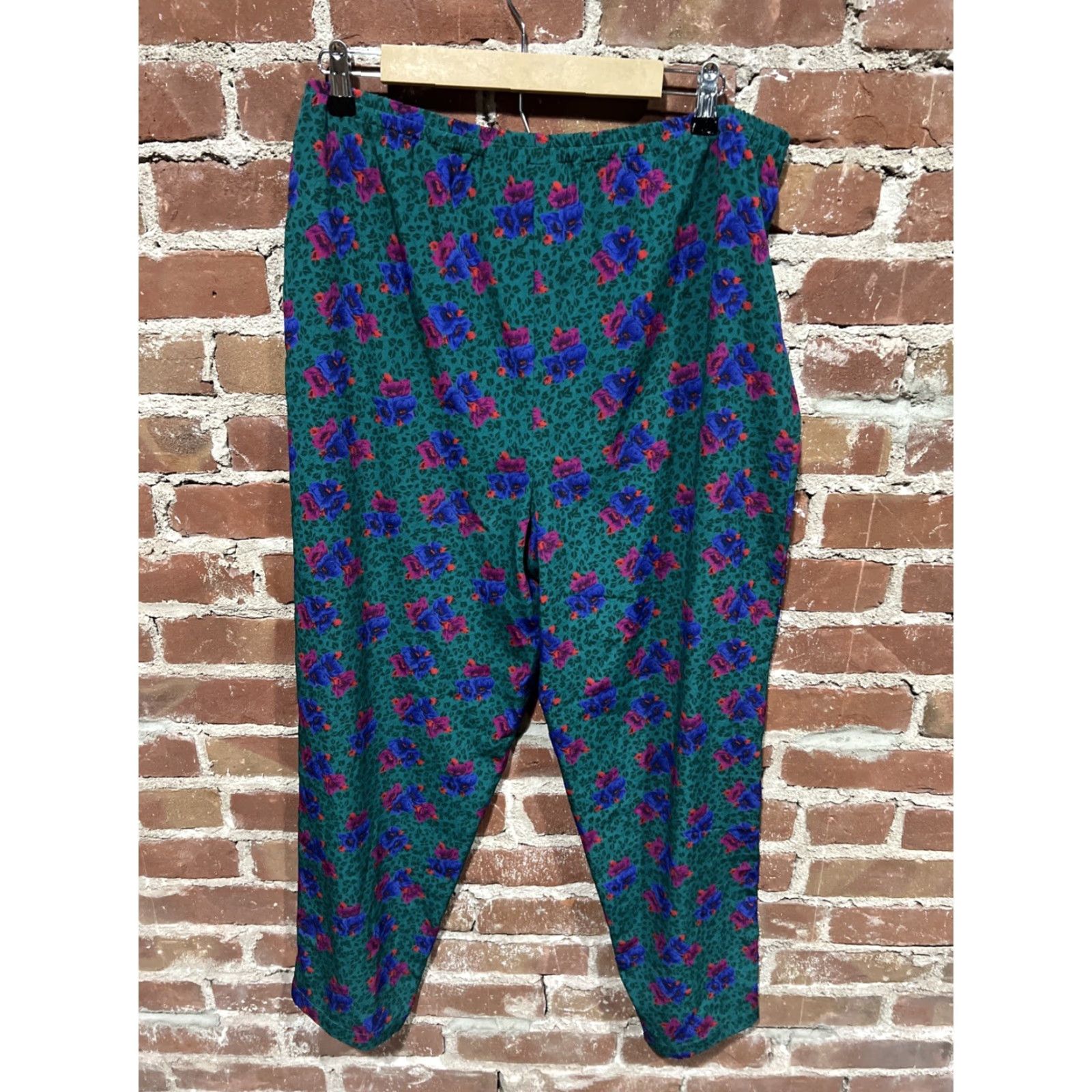 Victoria's Secret VINTAGE Victoria's Secret Gold Label Pajama Pant Floral Small Green Womens Size 28" / US 6 / IT 42 - 3 Thumbnail