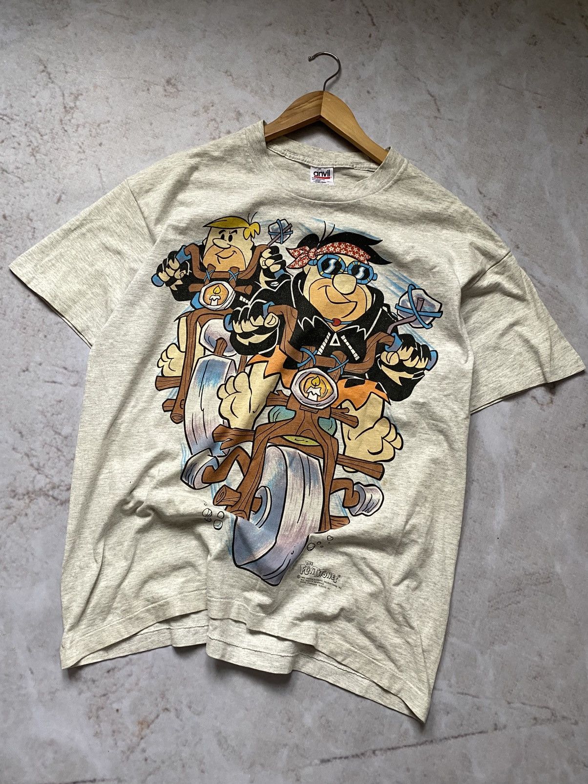 VINTAGE 1993 THE FLINTSTONES ANVIL GRAPHICS T-SHIRT