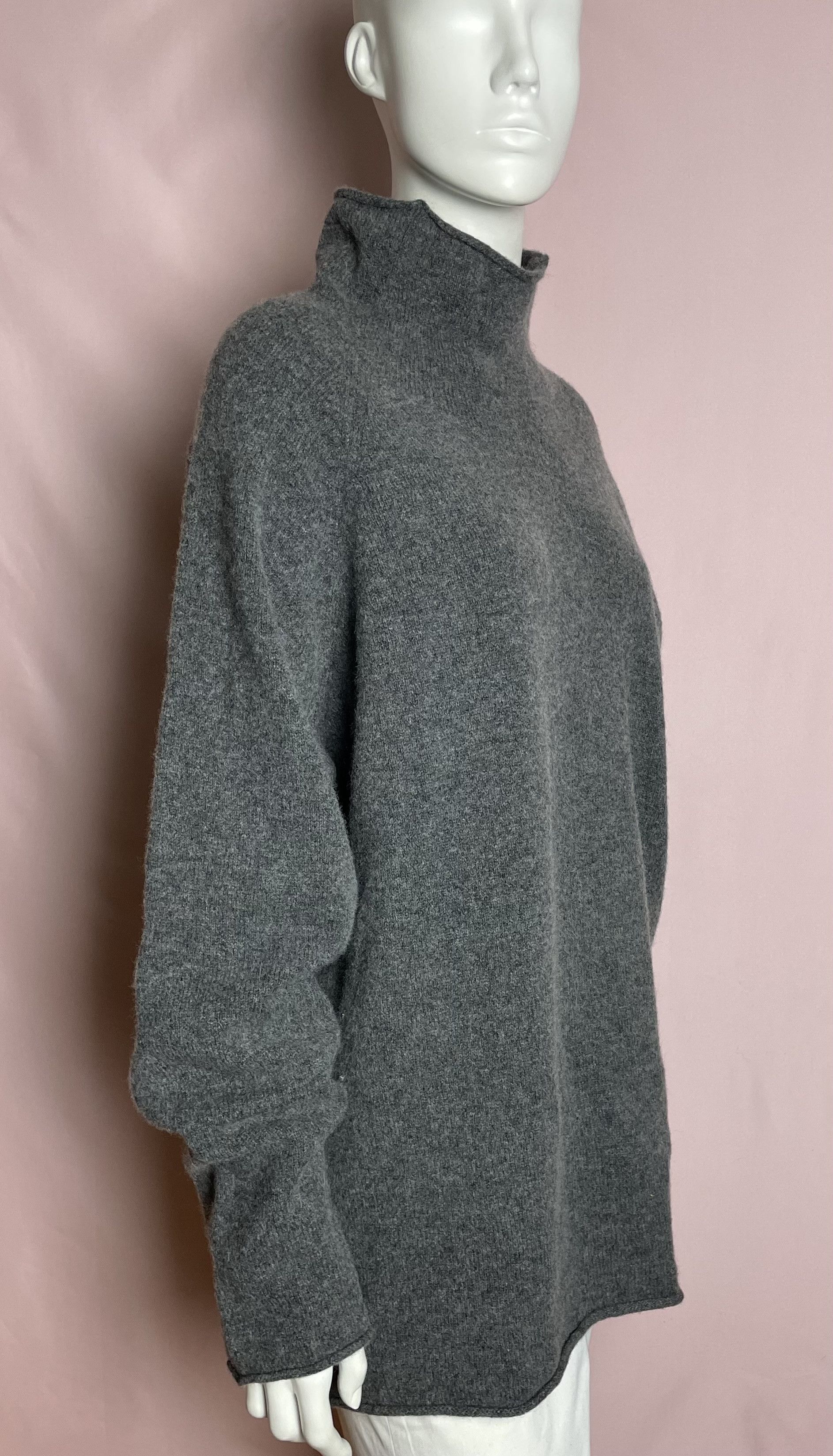 Other ERIBE Corry Gray Raglan Sweater Virgin Lambswool Size L Size L / US 10 / IT 46 - 4 Thumbnail