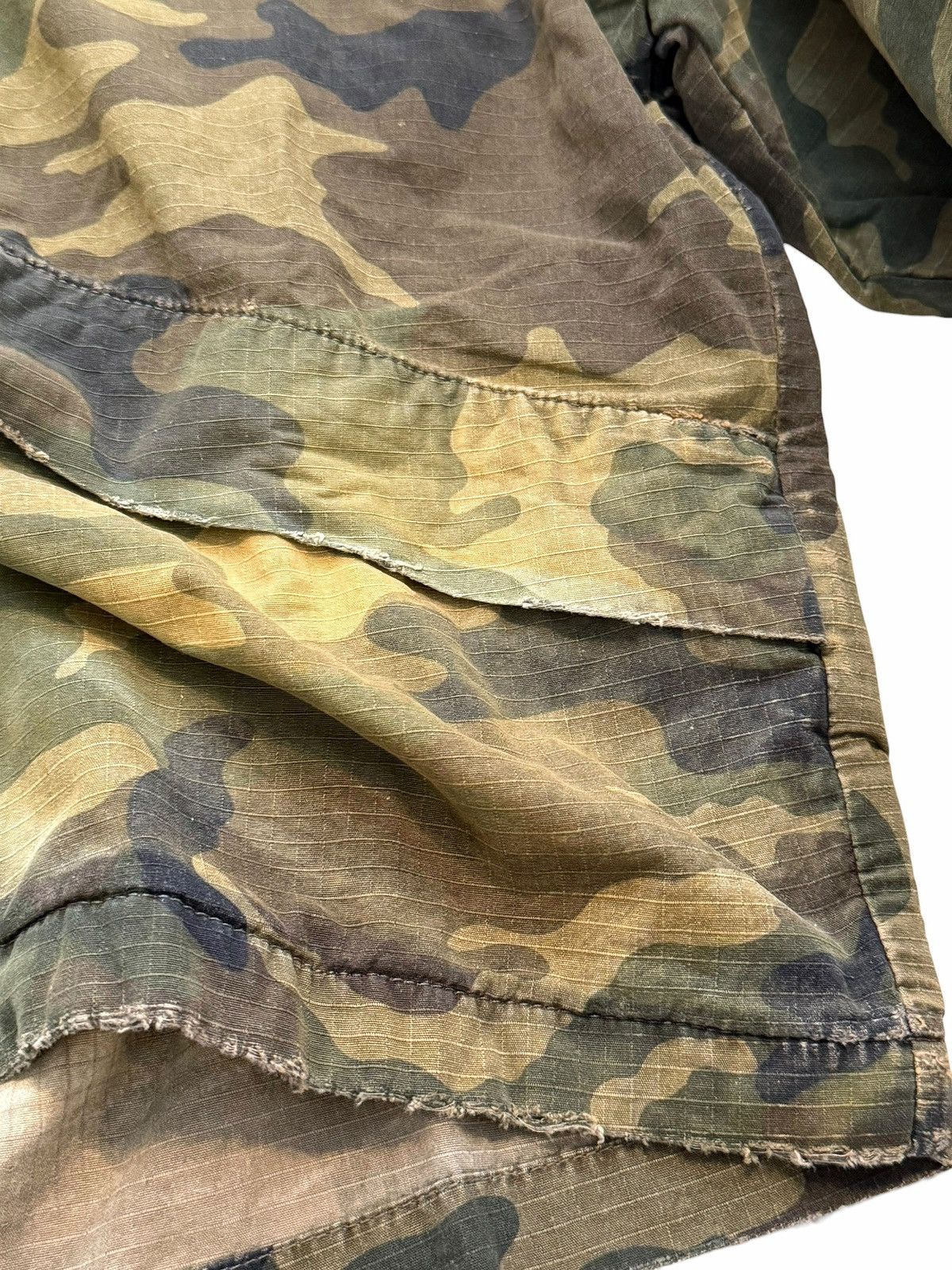 424 Cropped Distressed Camo Anorak Parka Green Size US M / EU 48-50 / 2 - 8 Thumbnail