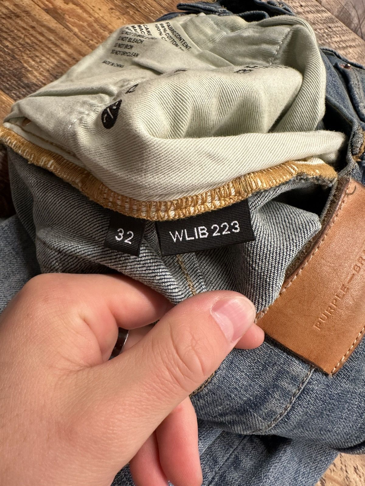 Purple Brand Purple Brand Stained Blue Denim Jeans Size 32 Size US 32 / EU 48 - 6 Thumbnail