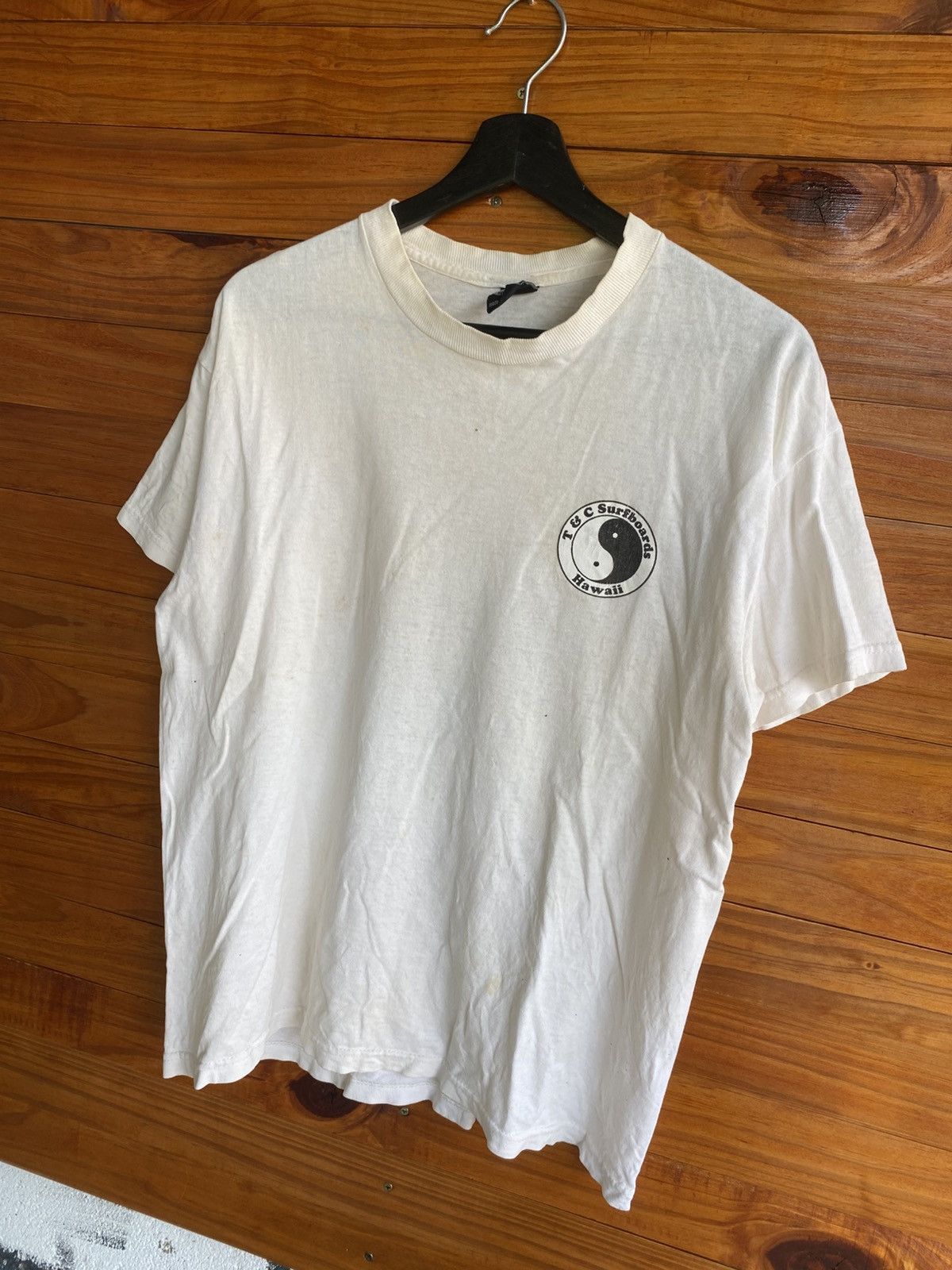 Vintage Vintage T&C Surf Designs Yin Yang Logo T-Shirt Made in USA Size US M / EU 48-50 / 2 - 7 Thumbnail