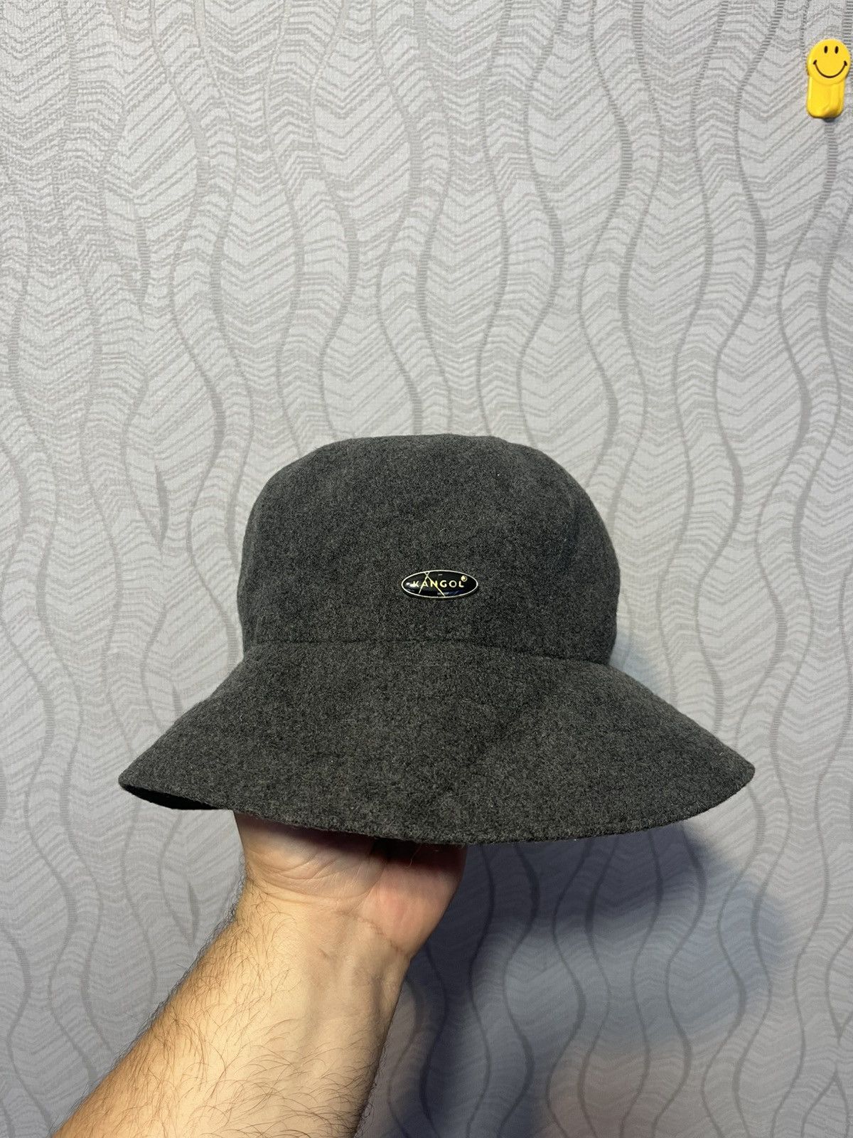 Kangol Vintage 2000s Kangol Wool Gray Bucket Hat Logo Size ONE SIZE - 4 Thumbnail