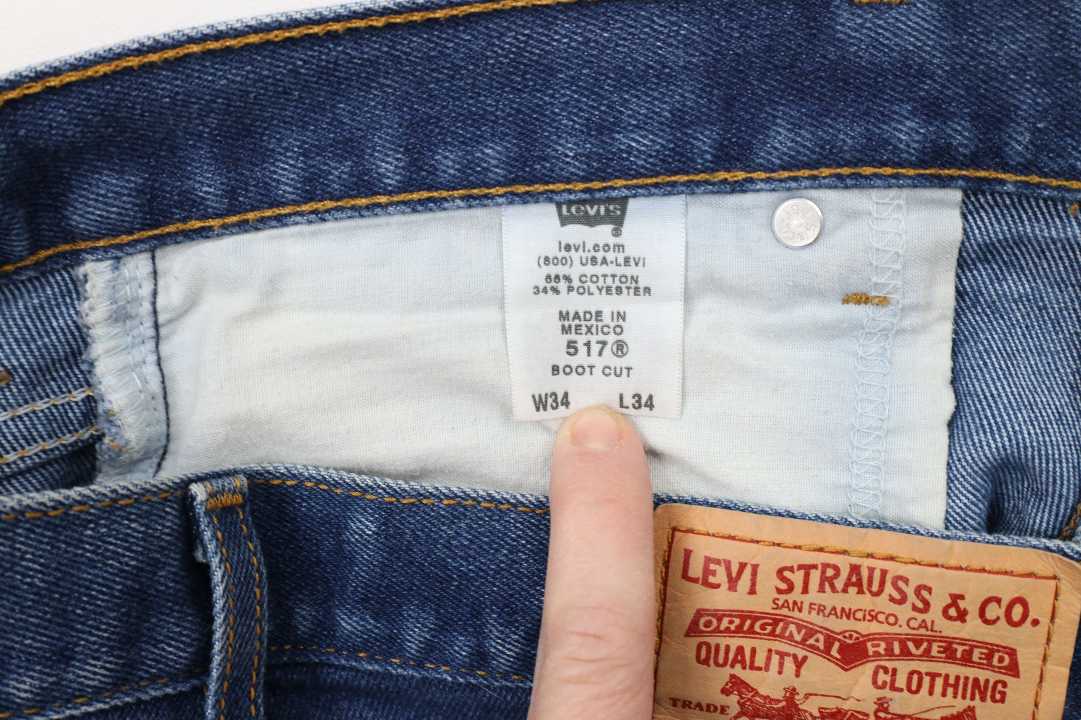 Levi's × Vintage Vintage Y2K 2002 Levis 517 Flared Bootcut Denim Jeans Size US 34 / EU 50 - 9 Thumbnail