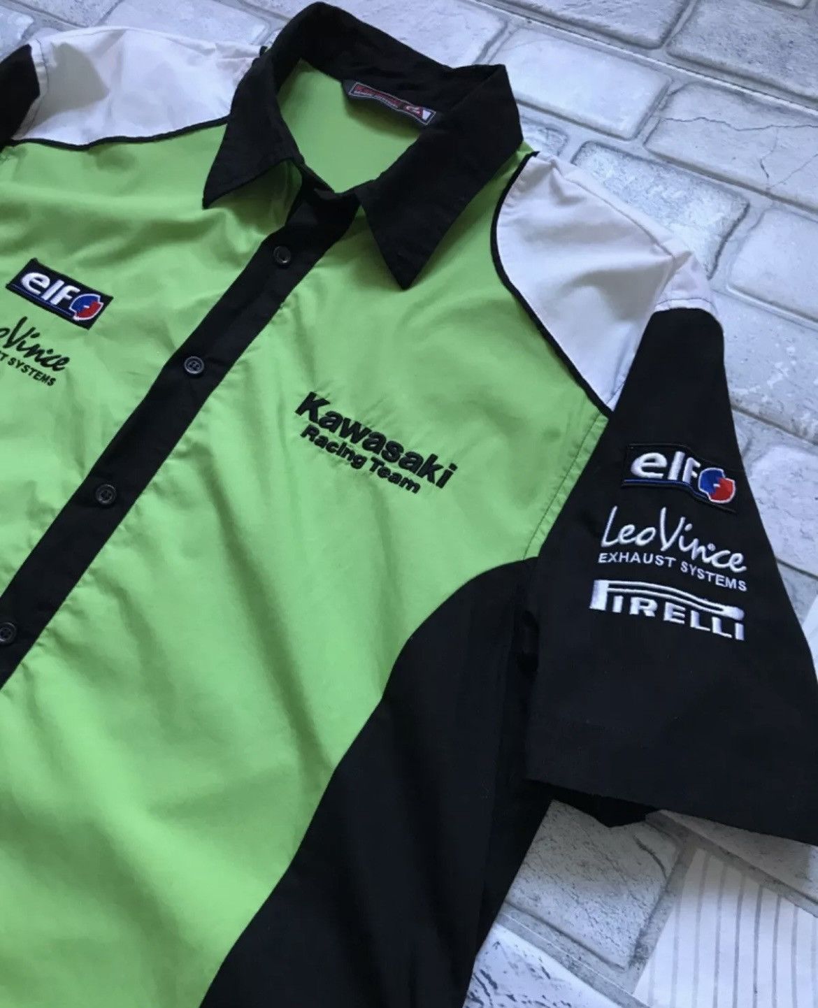 Vintage Kawasaki Racing Men's Shirt Size US XL / EU 56 / 4 - 2 Thumbnail