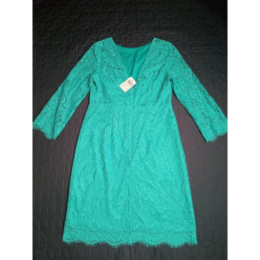 Other Beautiful Turquoise Lace dress Size S / US 4 / IT 40 - 3 Thumbnail