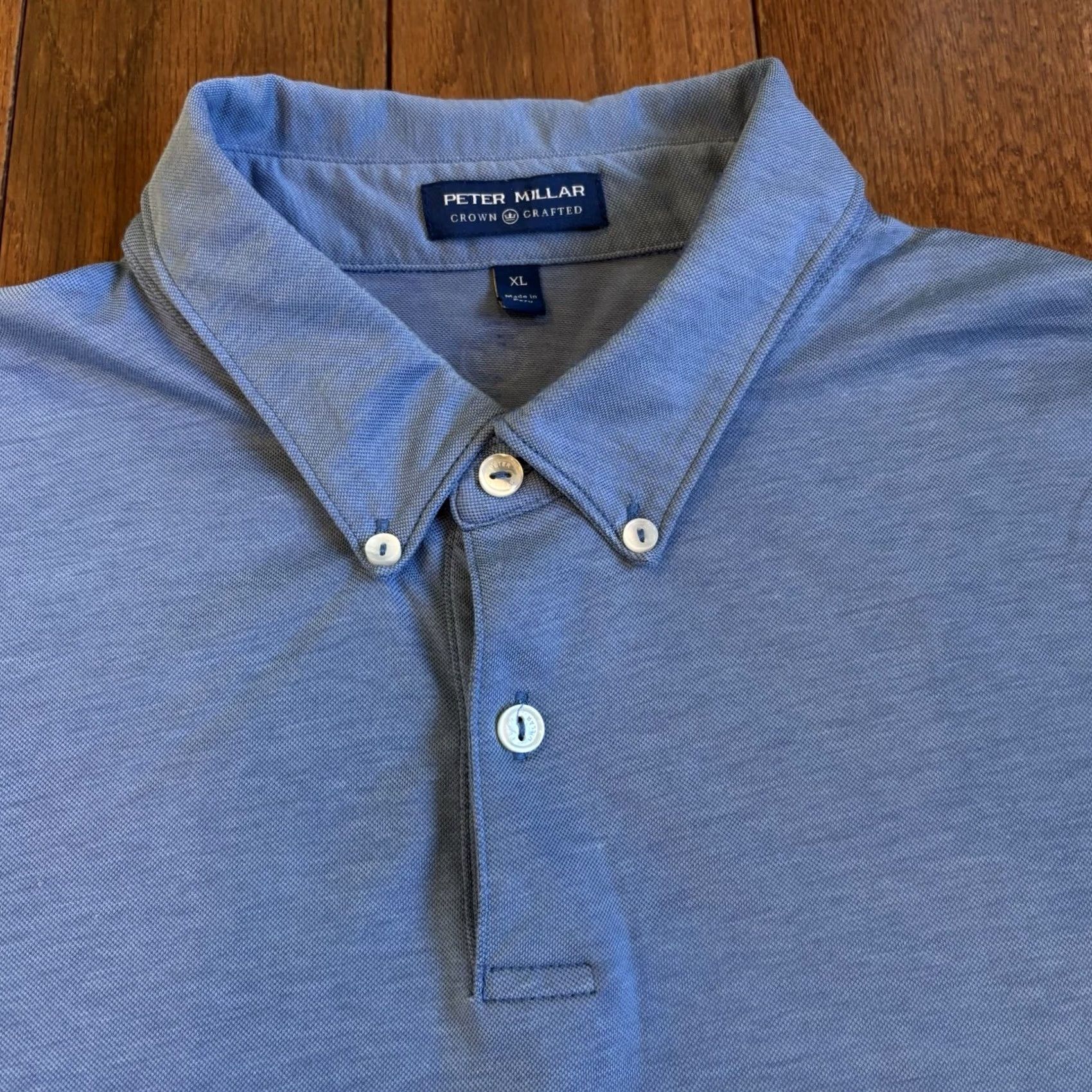 Peter Millar VINTAGE Peter Millar Crown Crafted Golf Polo Shirt Blue XL Men Size US XL / EU 56 / 4 - 3 Thumbnail