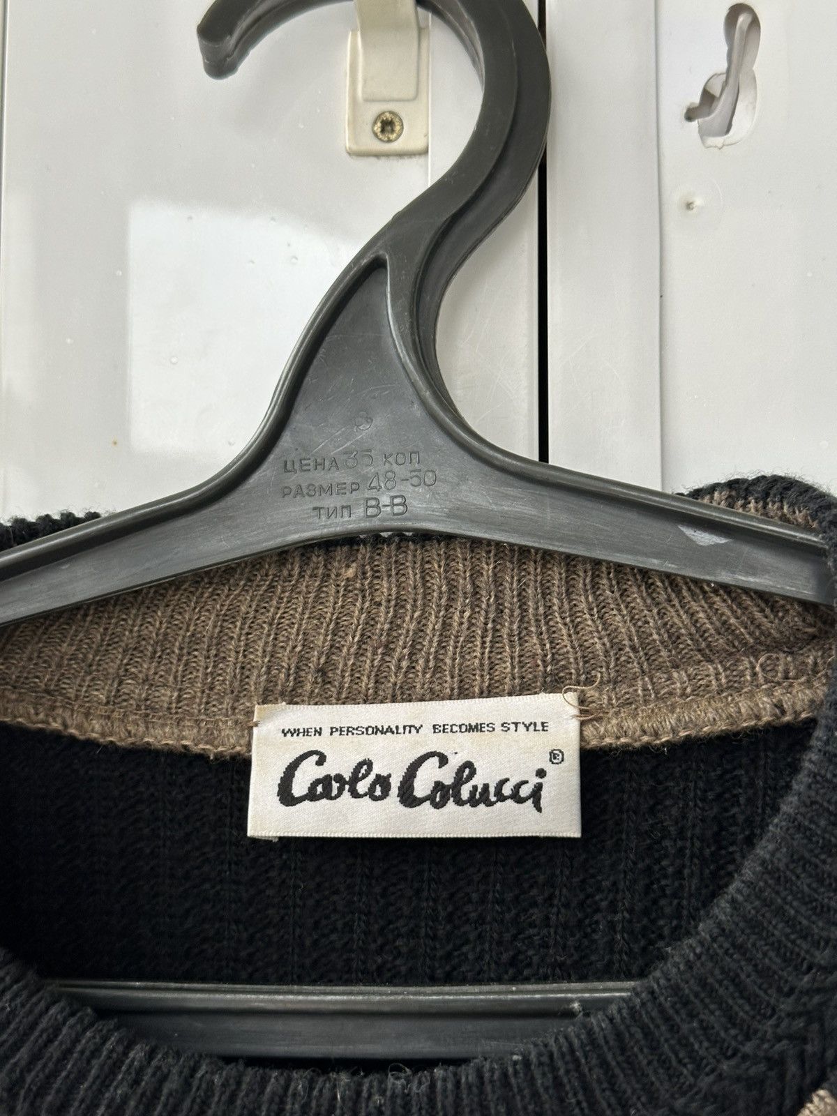 Carlo Colucci Vintage Carlo Colucci Knit Sweater Patchwork Brown Size US L / EU 52-54 / 3 - 11 Thumbnail