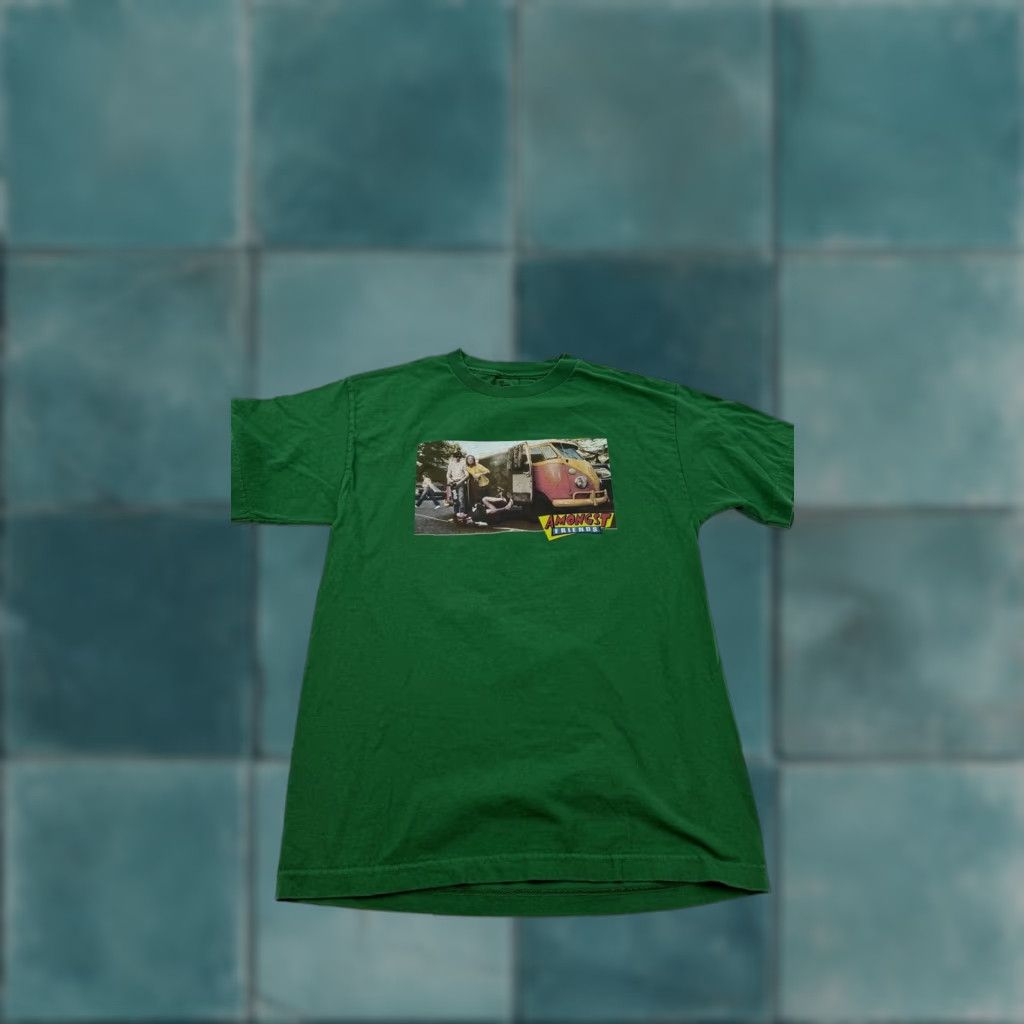 Vintage Amongst Friends Shirt Mens Medium Green Graphic Print Streetwear VW Bus Size US M / EU 48-50 / 2 - 1 Thumbnail