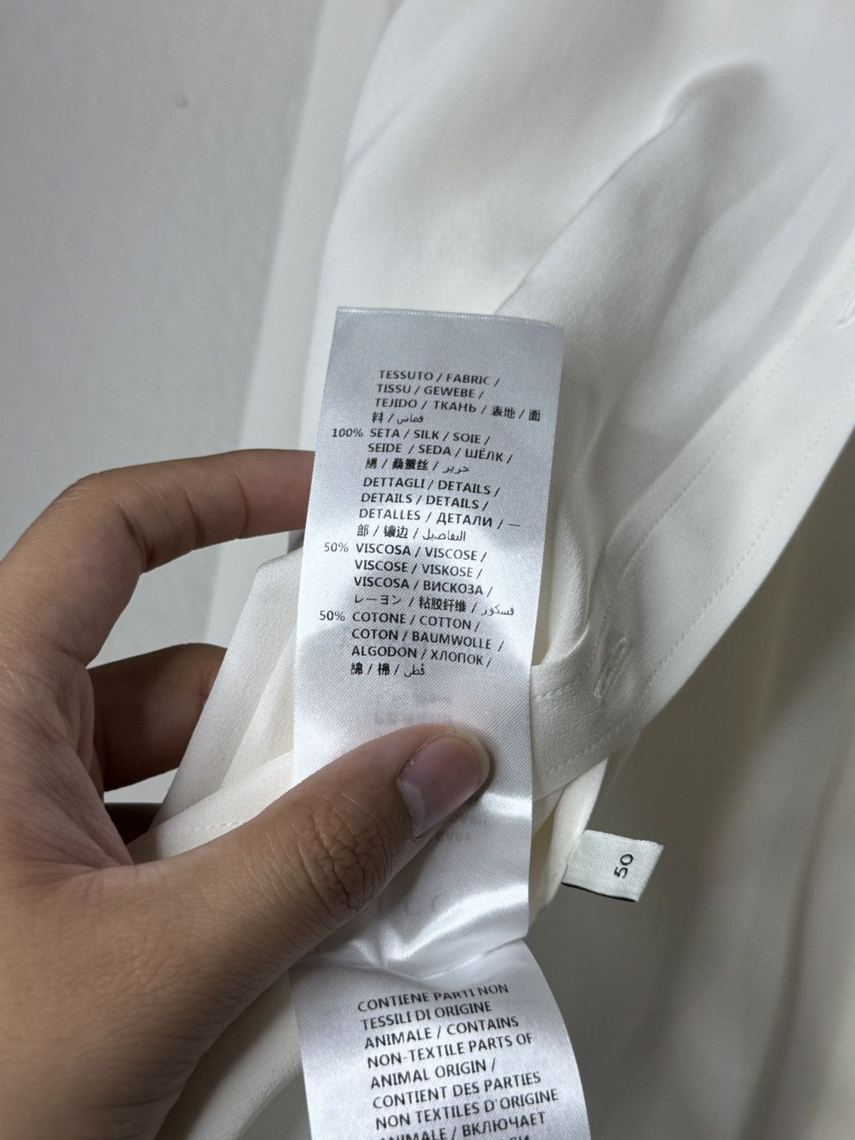 Gucci Gucci Uniform Silk Button Up Long Sleeve Shirt Cream New Size XL / US 12-14 / IT 48-50 - 6 Thumbnail