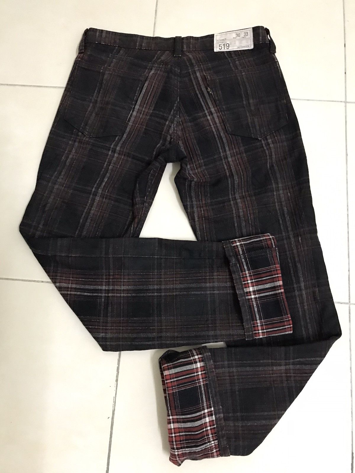 Japanese Brand × Levi's × Levi's Vintage Clothing Levi’s 519 Premium Collection Plaid Jeans Size US 30 / EU 46 - 9 Thumbnail