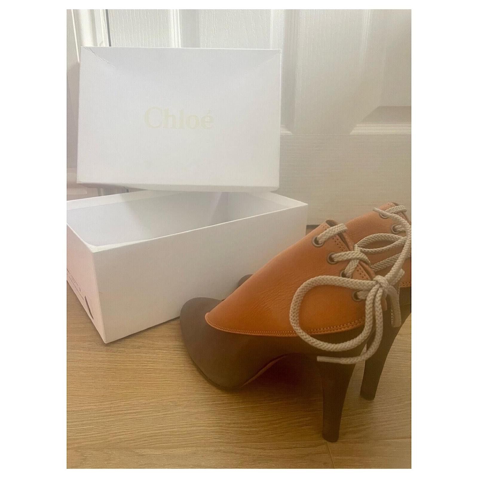 Chloe Gibbon calf leather heels Size US 6 / IT 36 - 10 Thumbnail