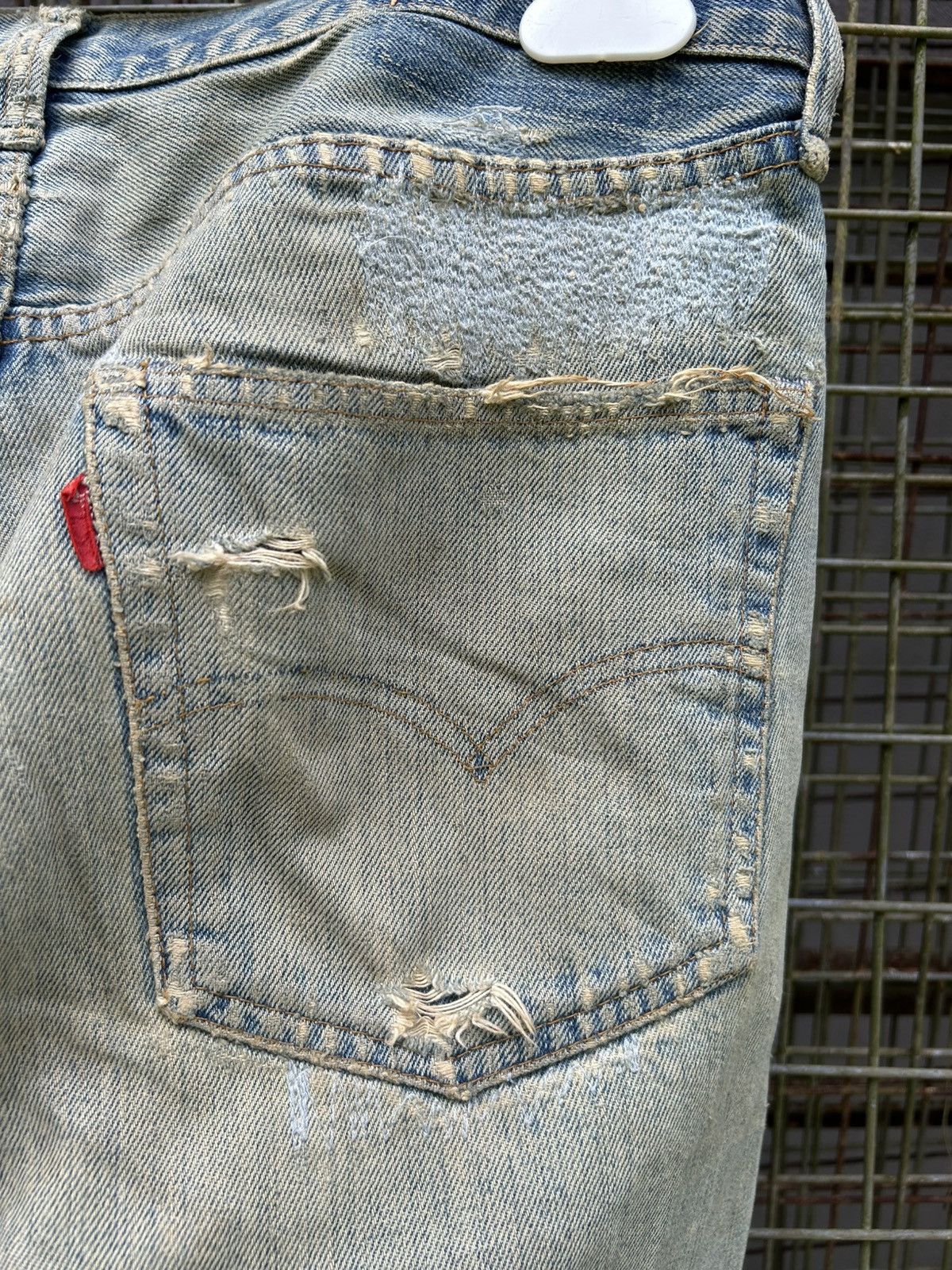 Levi's × Vintage 70's THRASHED Levi's 6 Reconstructed Repair Denim Size US 33 - 14 Thumbnail