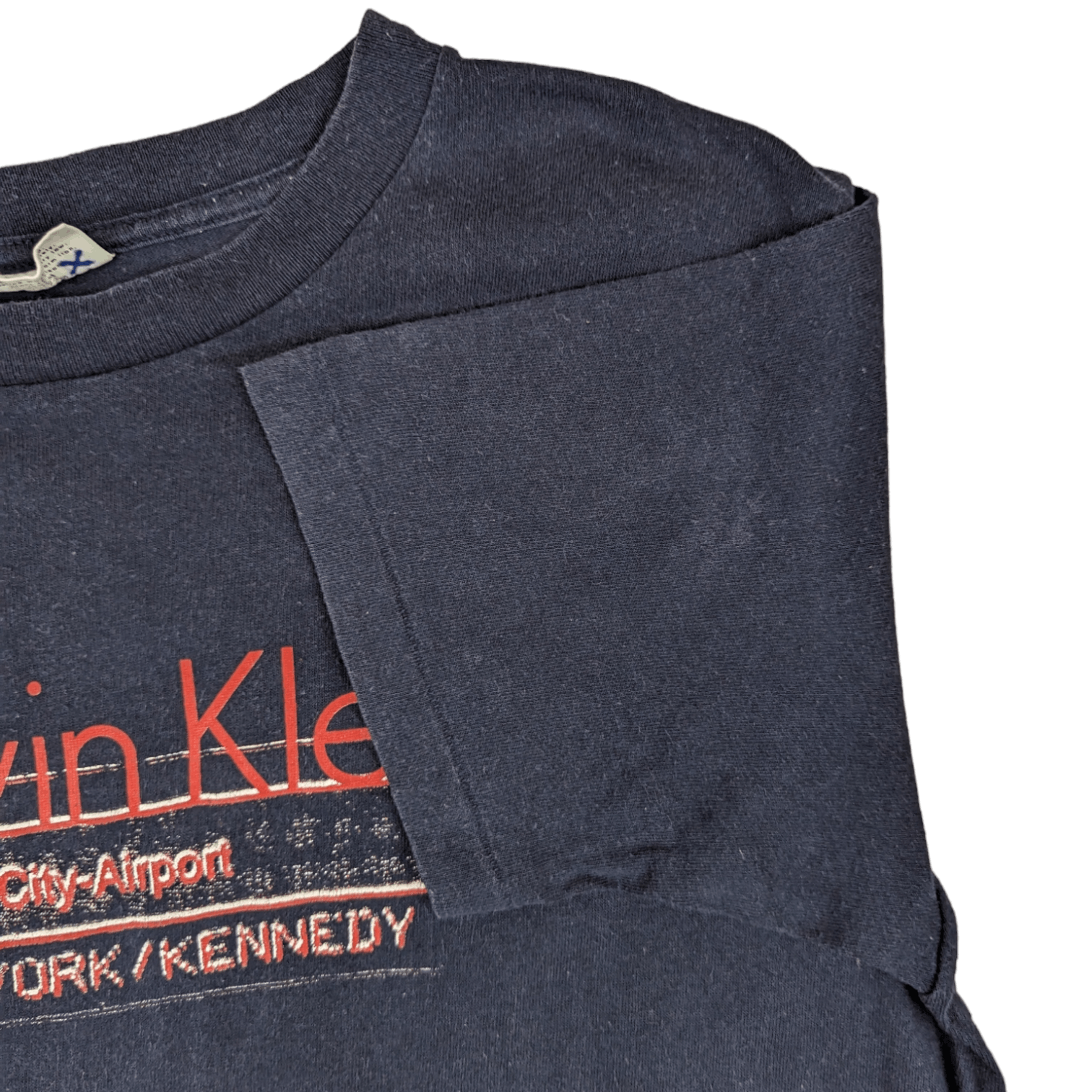 Calvin Klein Vtg CALVIN KLEIN JF Kennedy Airport T-Shirt Single Stitches Size US M / EU 48-50 / 2 - 6 Thumbnail