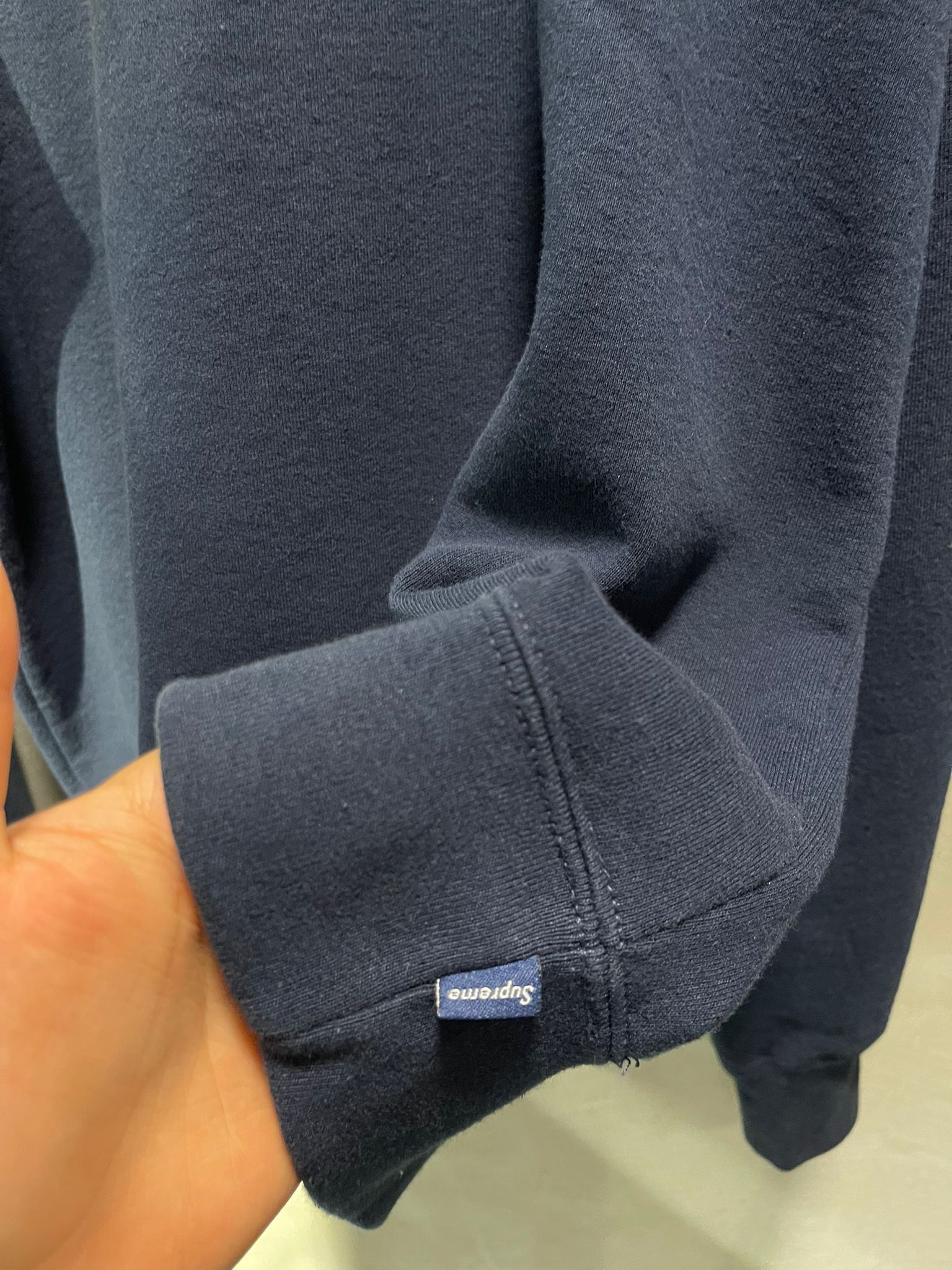 Supreme Supreme Crewneck Longsleeve Navy Size US XL / EU 56 / 4 - 5 Thumbnail