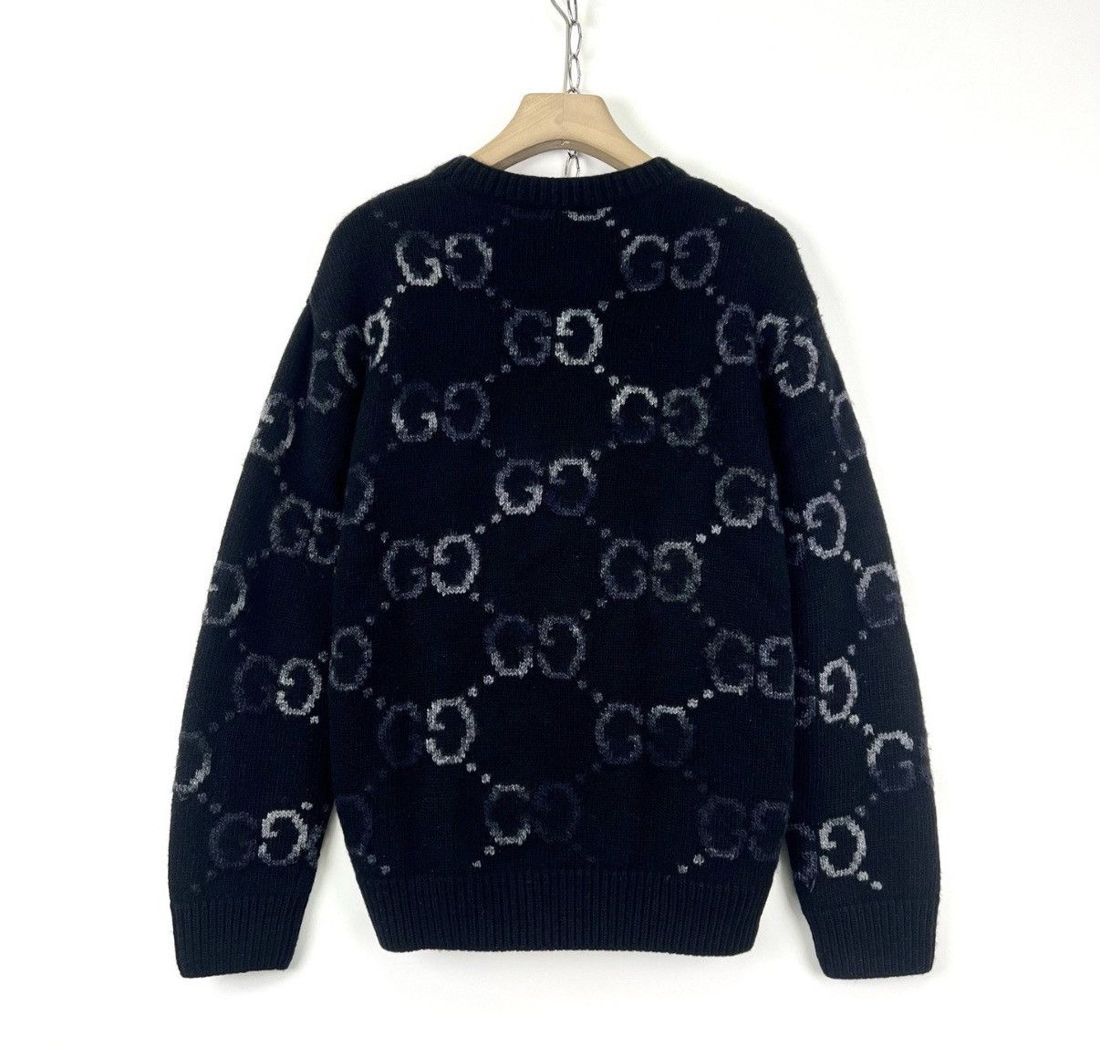 Gucci Gucci Black Gradient GG Monogram Wool Sweater K12 Size US L / EU 52-54 / 3 - 2 Thumbnail