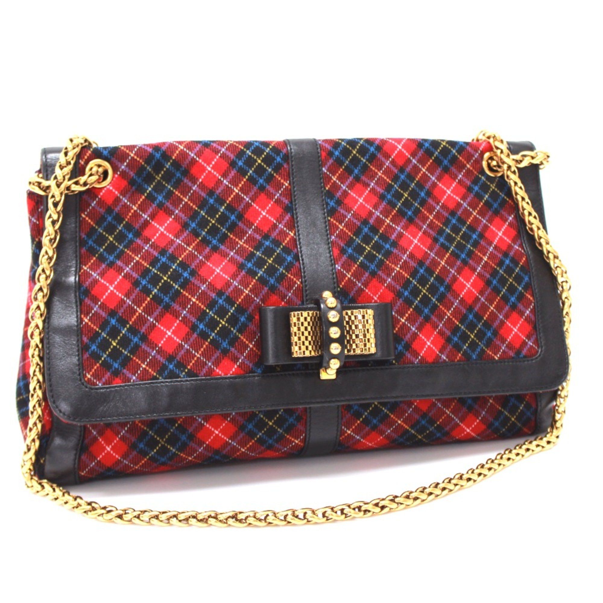 Christian Louboutin Christian Louboutin Check pattern Bag Shoulder Bag Red Size ONE SIZE - 1 Thumbnail