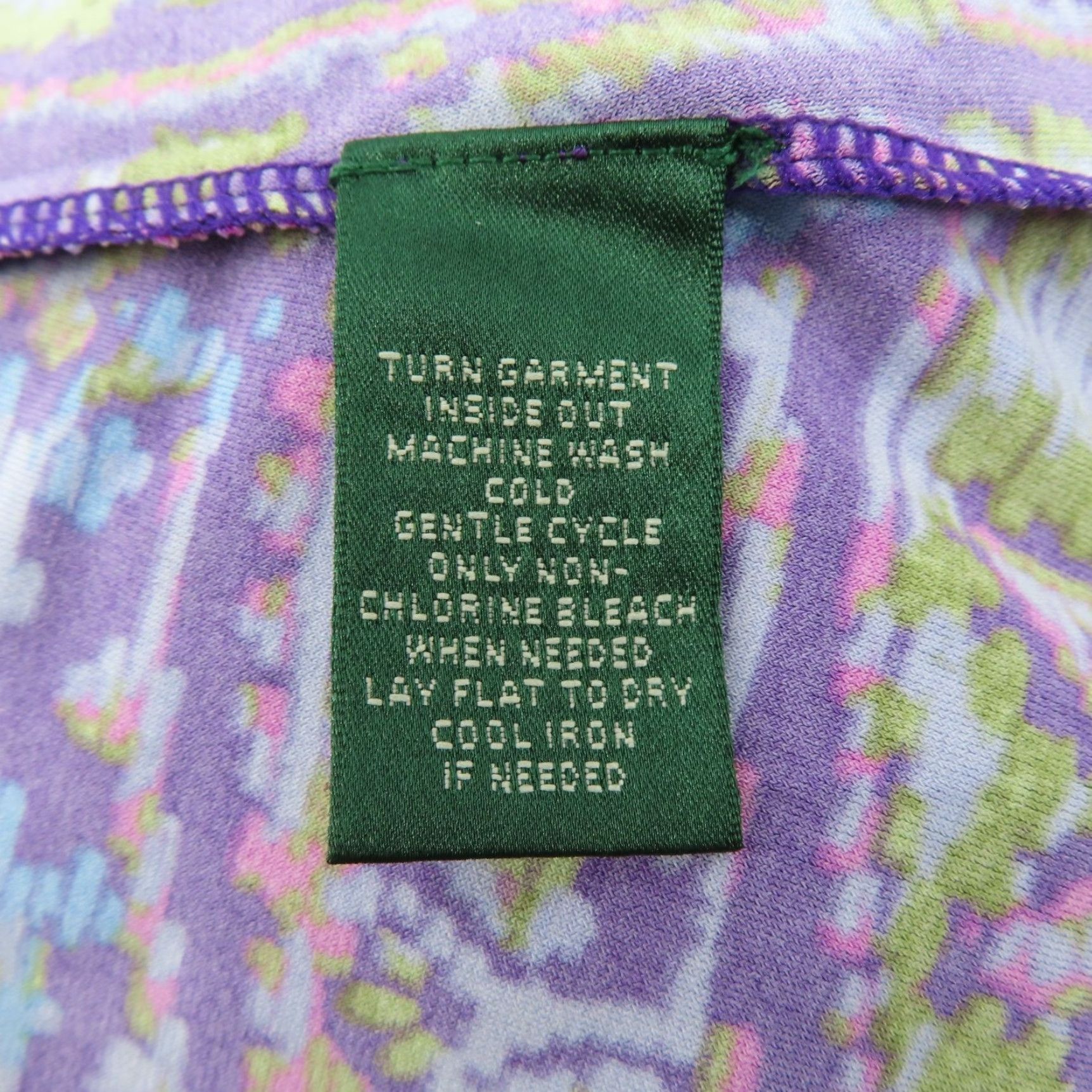 Ralph Lauren Lauren Ralph Lauren Women Small Purple Green Blue Scroll V Neck Sleeveless Dress Size S / US 4 / IT 40 - 7 Thumbnail