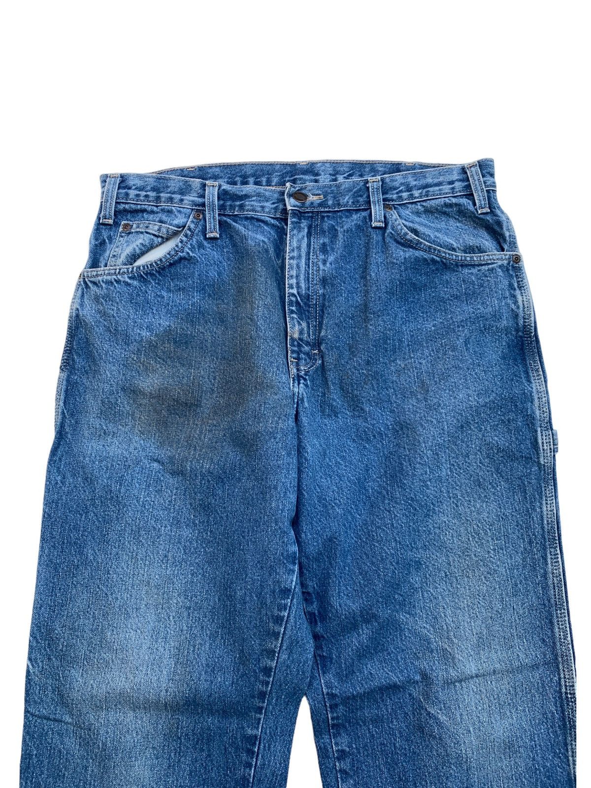 Dickies 1990s Dickies - Vintage Carpenter Pants Denim Baggy Wide Size US 36 / EU 52 - 3 Thumbnail