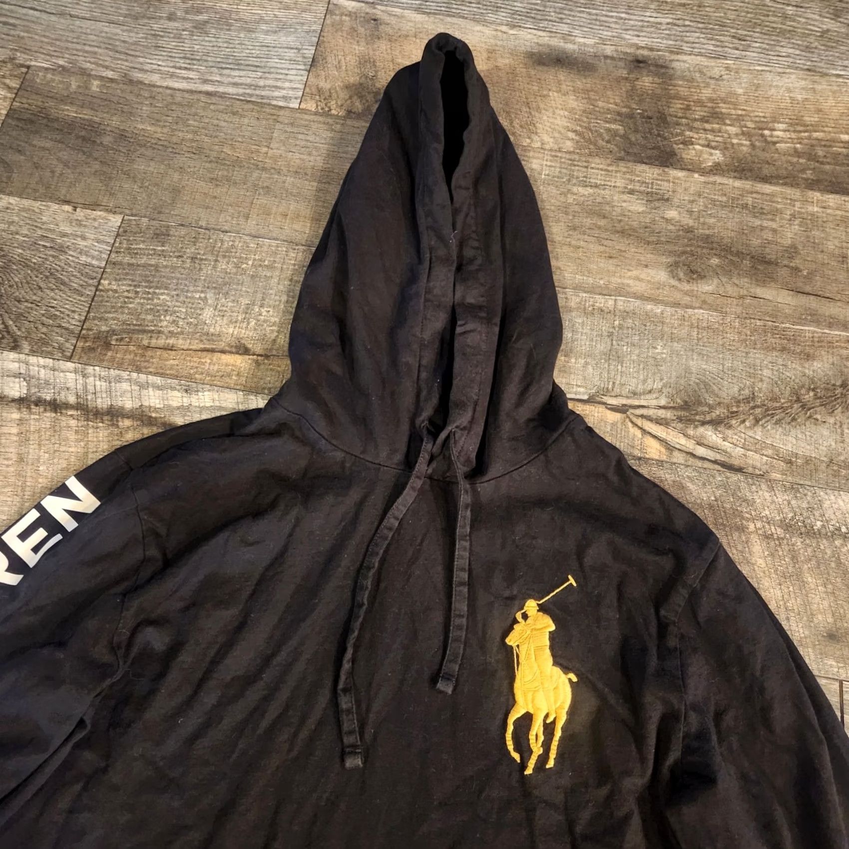 Polo Ralph Lauren Polo Ralph Lauren Hoodie Mens Small Black Big Pony Lightweight Pullover Graphic Print Hooded Sports Vintage? No Size US S / EU 44-46 / 1 - 3 Thumbnail