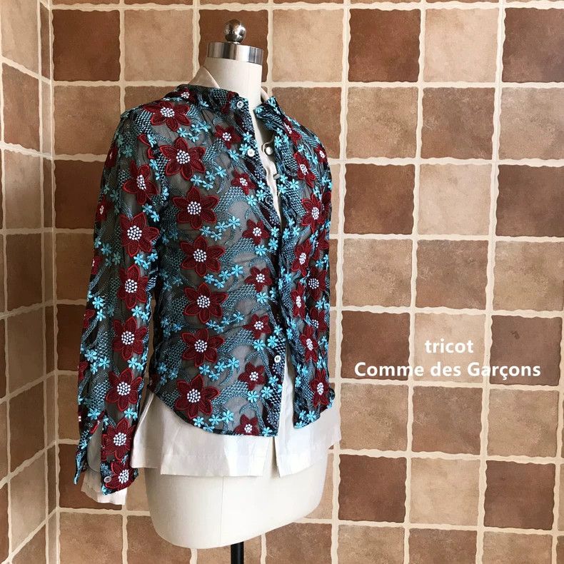 Other Comme des Garcons Transparent embroidered shirt with ball Size M / US 6-8 / IT 42-44 - 1 Thumbnail