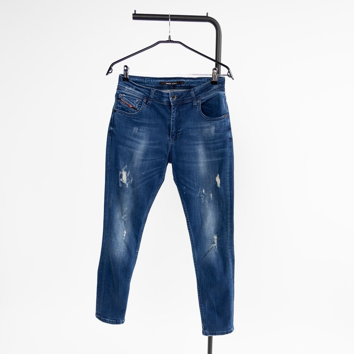 Diesel Diesel DNA Womens Blue Stretch Jeans Distressed Slim Fit Size 28" / US 6 / IT 42 - 1 Thumbnail