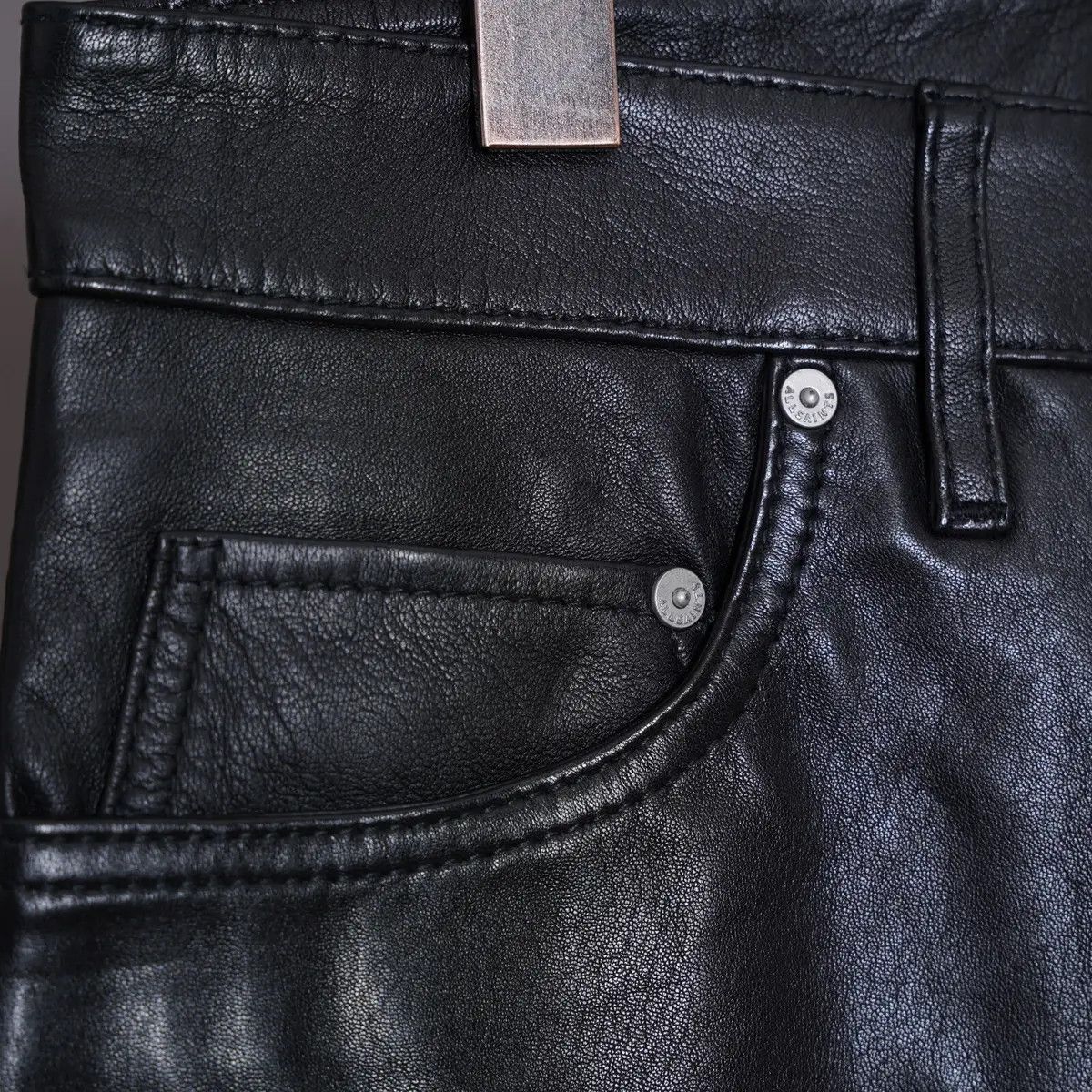 Allsaints AllSaints Lynch Leather Pants (Tailored Fit) – Size M Size US 32 / EU 48 - 4 Thumbnail