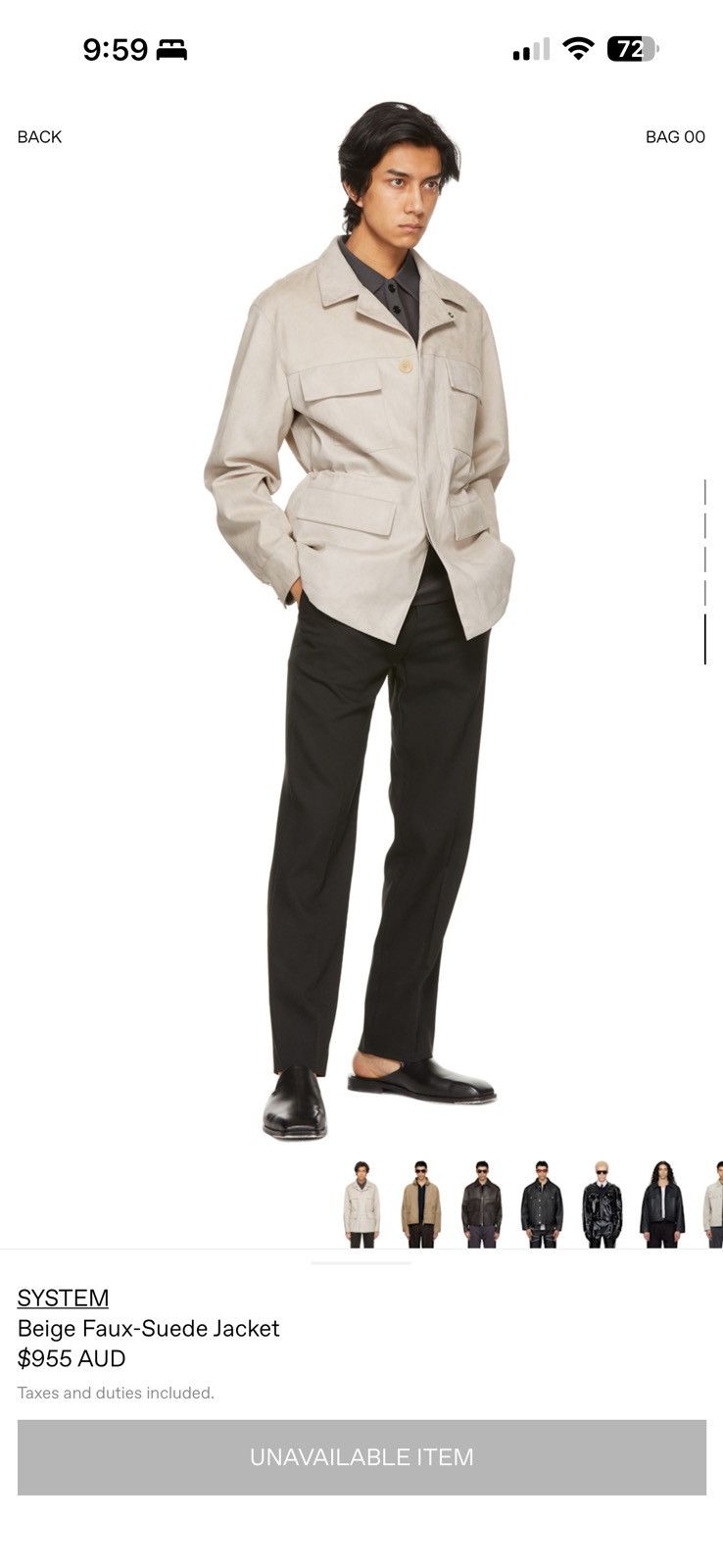 System System Faux-Suede Jacket Size US XL / EU 56 / 4 - 8 Thumbnail