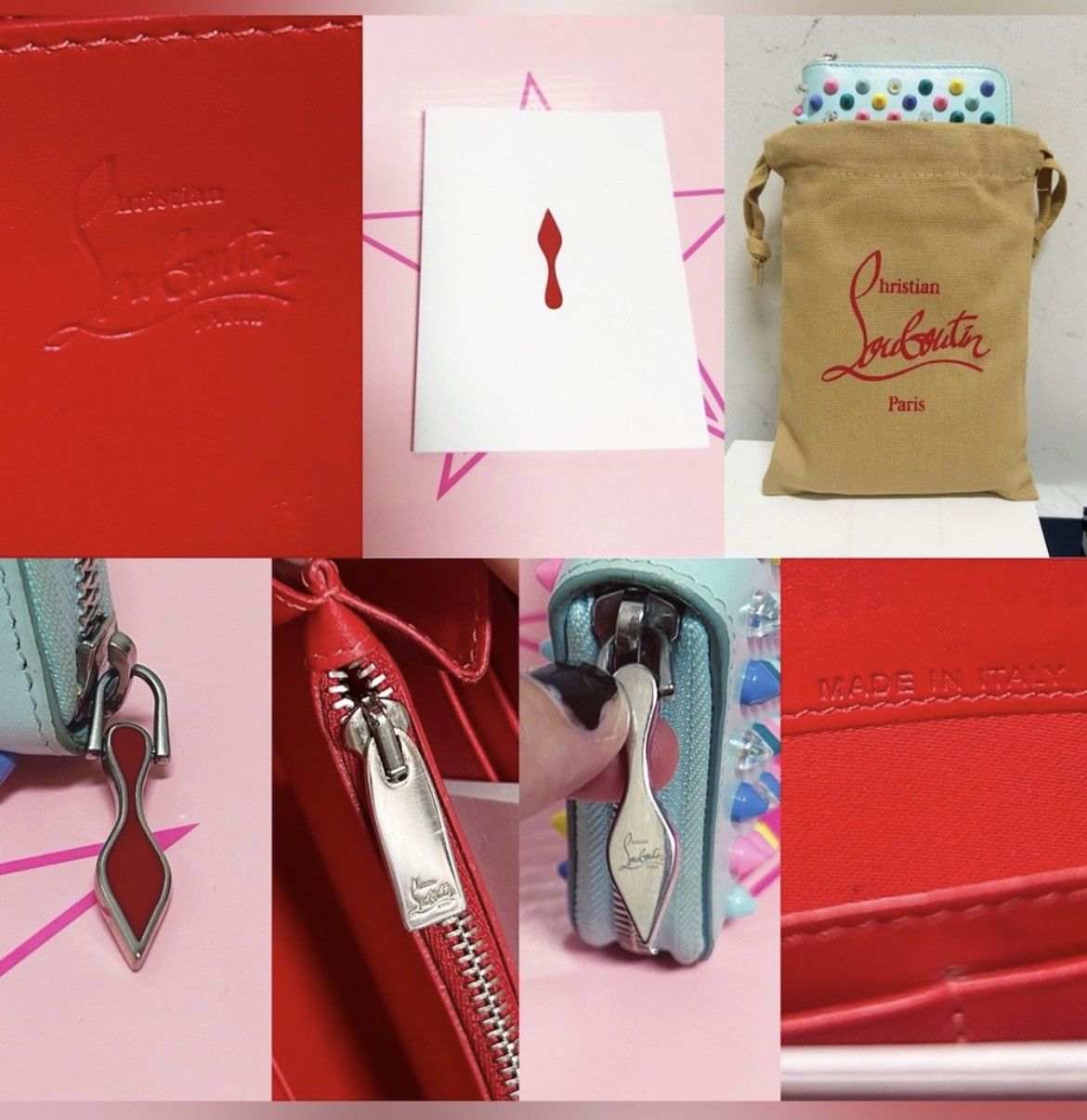 Christian Louboutin Authentic Christian Louboutin Panettone Spiked Pastel Wallet Size ONE SIZE - 13 Thumbnail