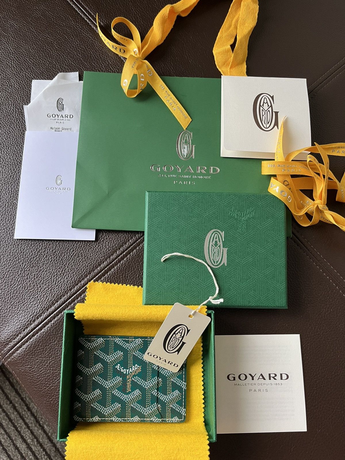 Goyard Goyard Iconic Limited Green Leather Wallet BrandNew Giftable Size ONE SIZE - 6 Thumbnail