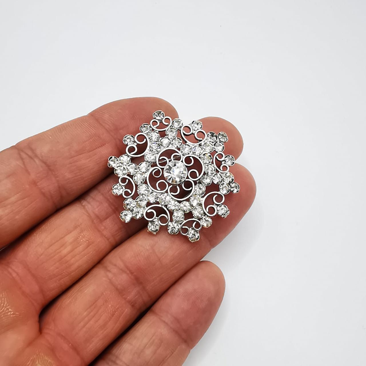 Sterling Silver Vintage Brooch Pendant Star made of 875 silver,Zircon 6.96 g Size ONE SIZE - 8 Thumbnail