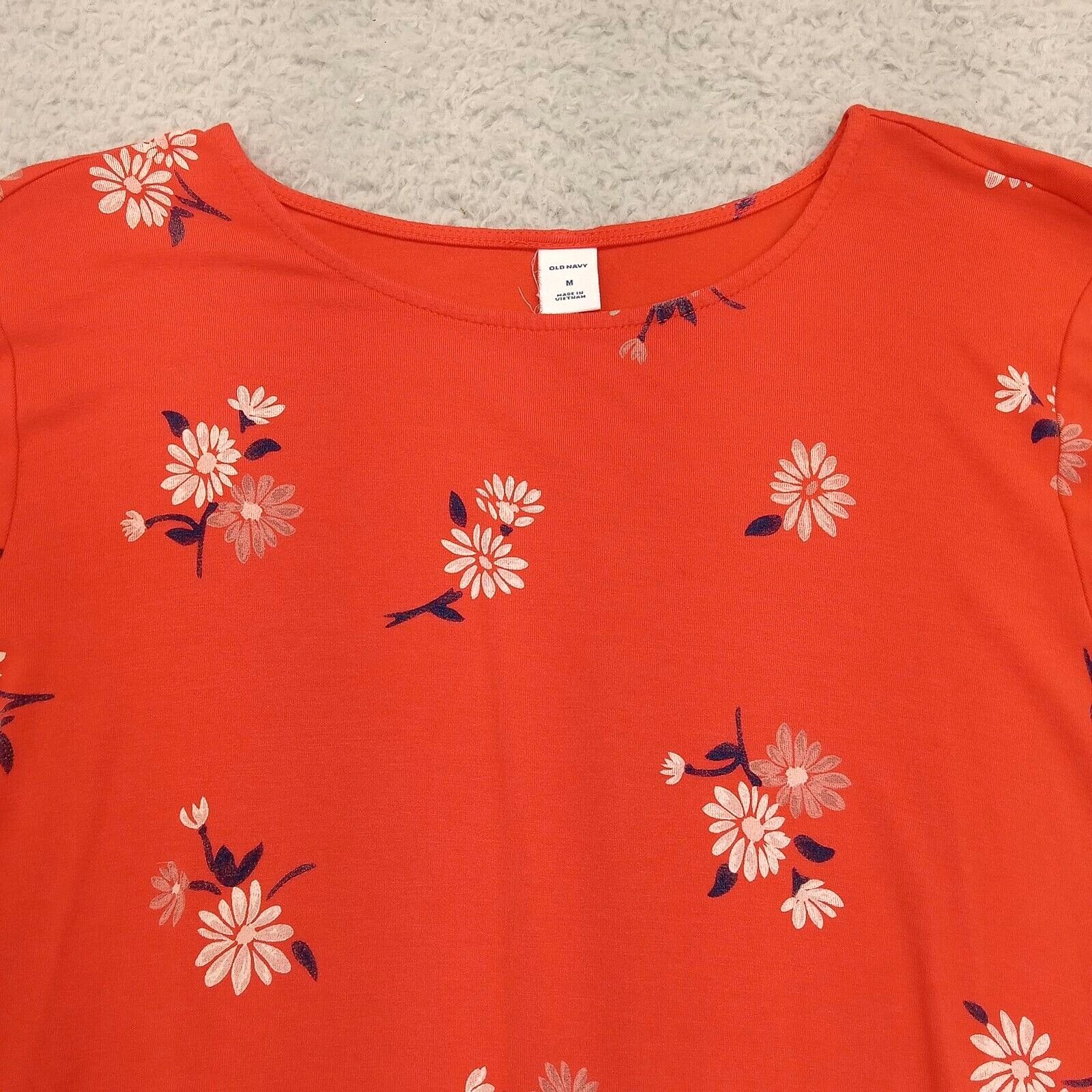Old Navy Old Navy Dress M Tunic 3/4 Sleeve Knee Length Dark Salmon Size M / US 6-8 / IT 42-44 - 5 Thumbnail