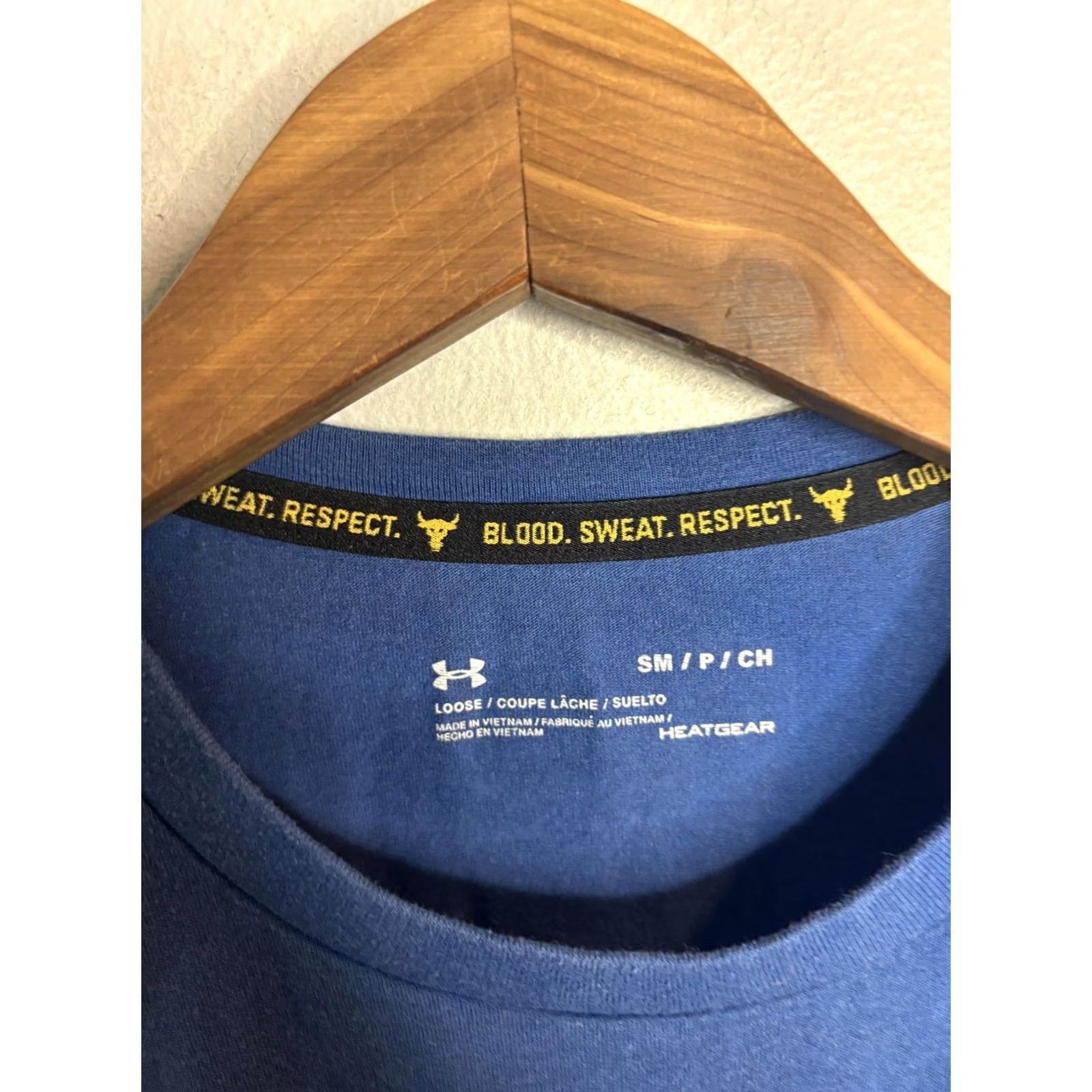 Under Armour Under Armour Project Rock Shirt Mens Small Blue HeatGear Blood Sweat Respect Tee Size US S / EU 44-46 / 1 - 5 Thumbnail