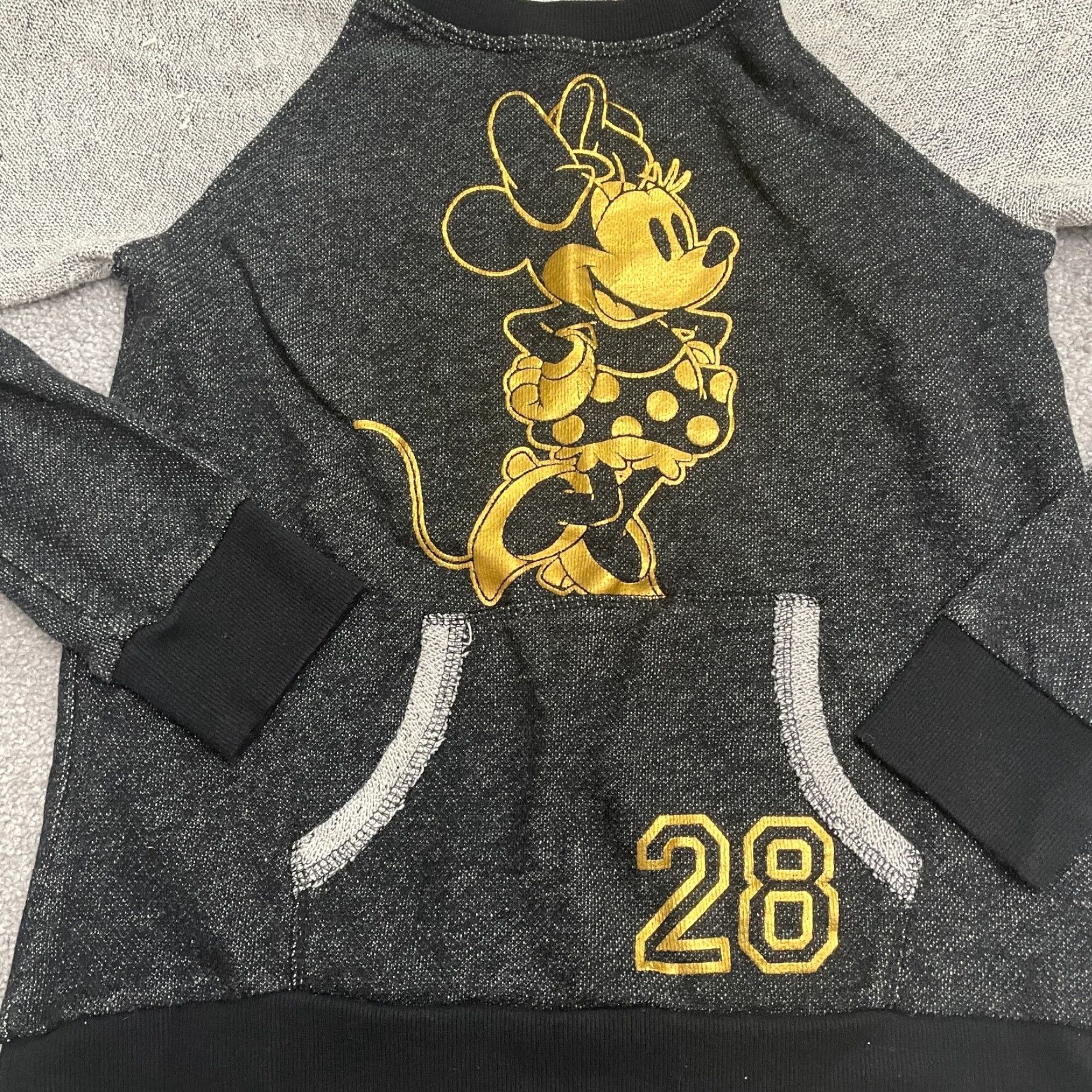Disney Disney Parks Vintage Minnie Mouse Sweatshirt Womens S Black Gray Gold Casual Size S / US 4 / IT 40 - 3 Thumbnail