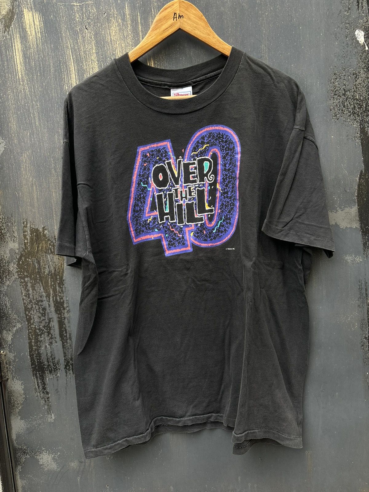 Vintage RARE! Vintage 90’s Hanes 40 Over The Hill Size US XL / EU 56 / 4 - 2 Thumbnail