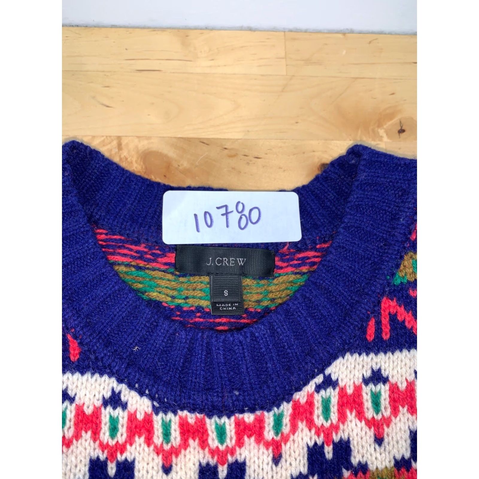 J.Crew J.CREW Sweater Womens S Long Sleeve Pullover Wool Multicolor Fair Isle Classic Preppy Casual Long Sleeve Size S / US 4 / IT 40 - 2 Thumbnail