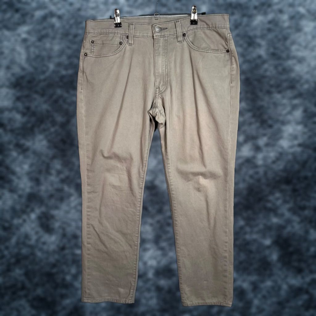 Levi's VINTAGE Levi's Jeans Slim Fit 511 Men 34x34 Beige Gray Adult 34 Jeans Mens Brown/Beige 90s Theme (Mens) Size US 34 / EU 50 - 1 Thumbnail