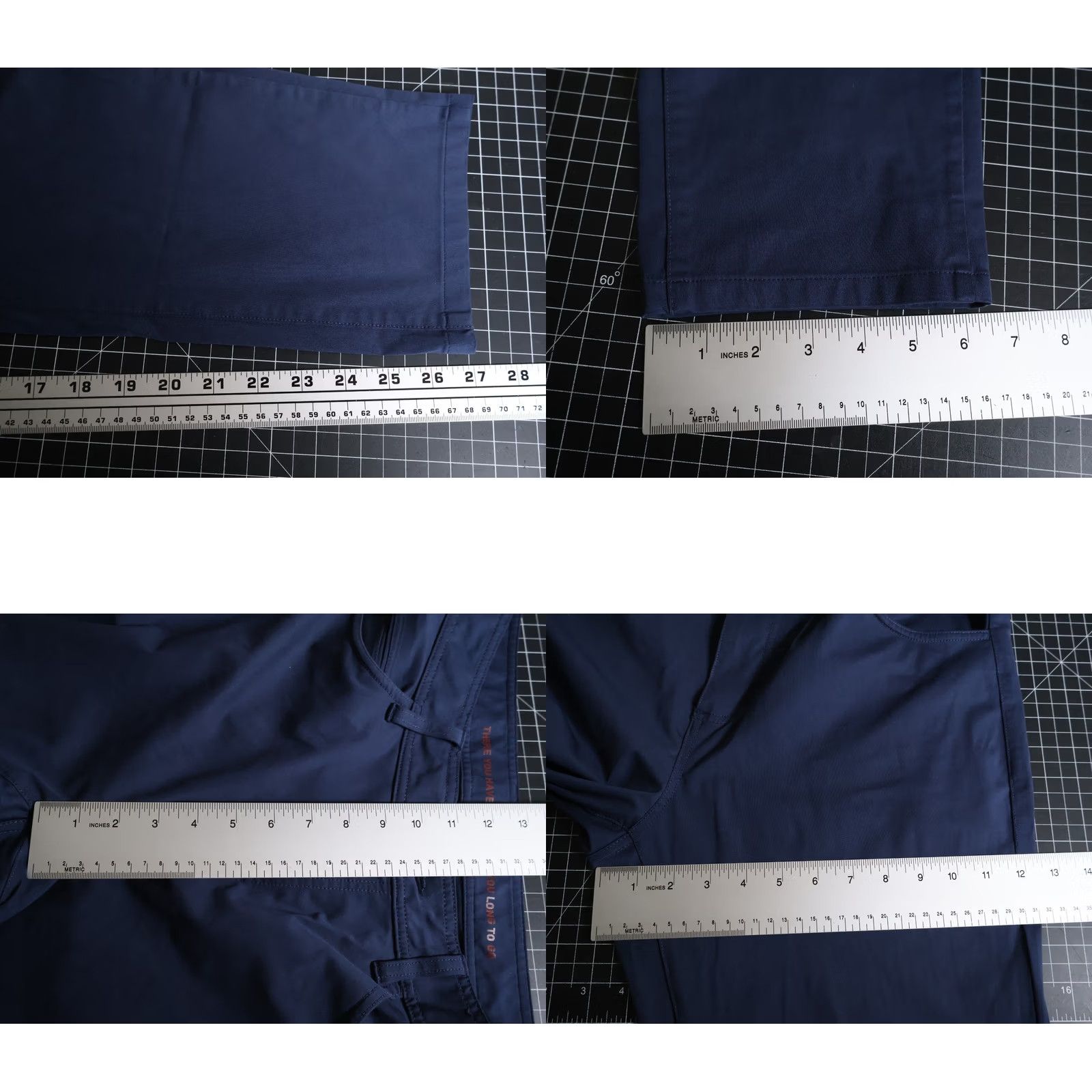 Rhone Rhone Commuter Pants Men 35 x 27 Dark Blue Lightweight Polyester 5 Pocket Chino Flat Front Zip Fly Tapered Casual Regular Inseam 27 Size US 35 - 8 Thumbnail