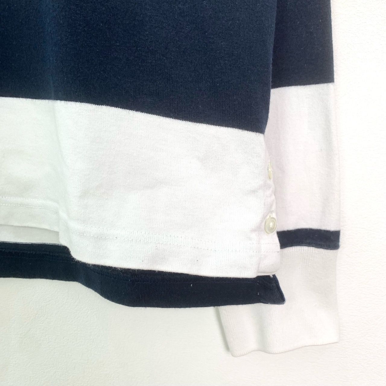 Thom Browne [Thom Browne] Four-Stripe Collared Striped Long-Sleeve Polo Size US XXS / EU 40 - 5 Thumbnail