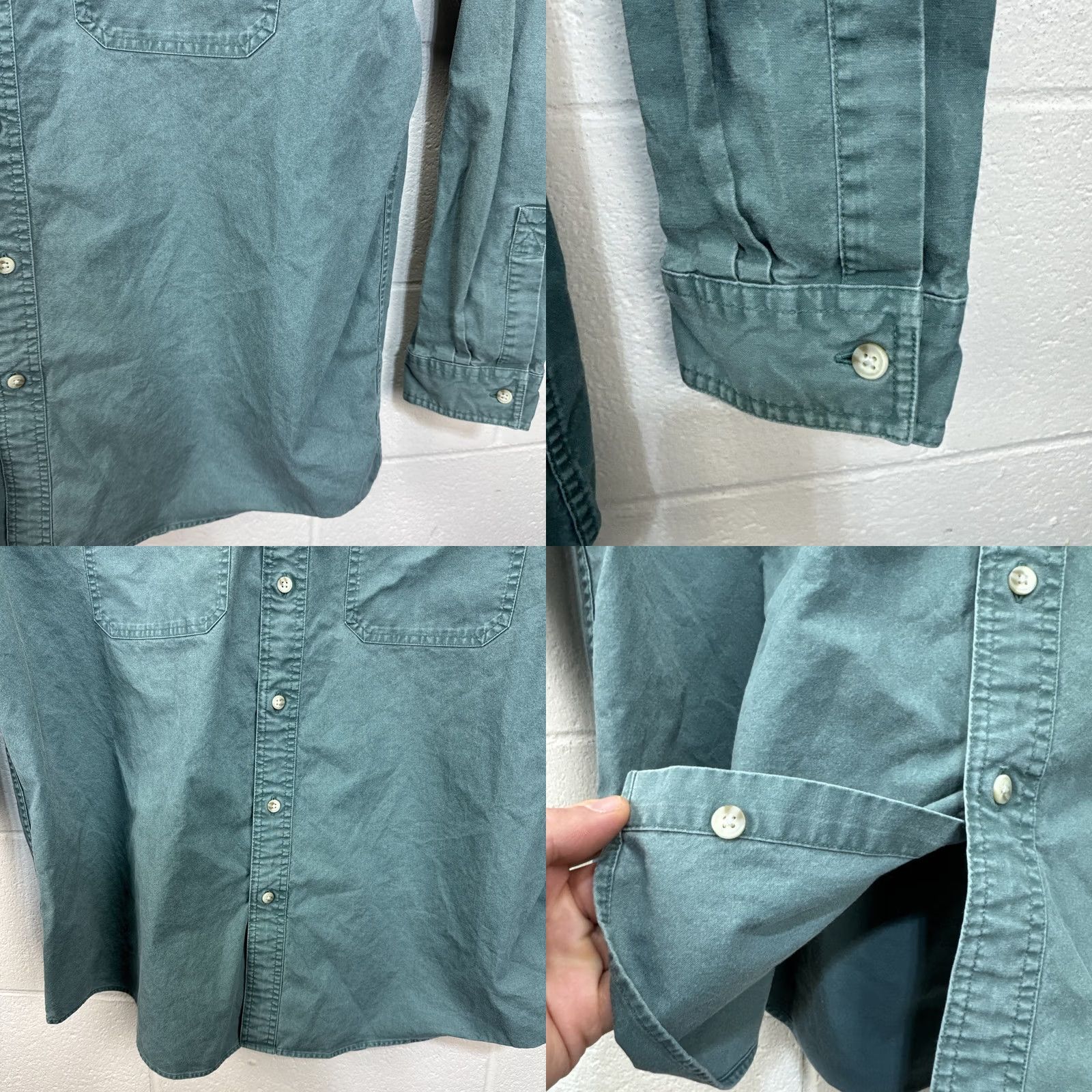 Vintage L.L. Bean Button Down Shirt Mens XL Green Cotton Traditional Fit Heavyweight 270133 Casual Workwear All Seasons Long Sleeve Button-Up Regular Fit Size US XL / EU 56 / 4 - 8 Thumbnail