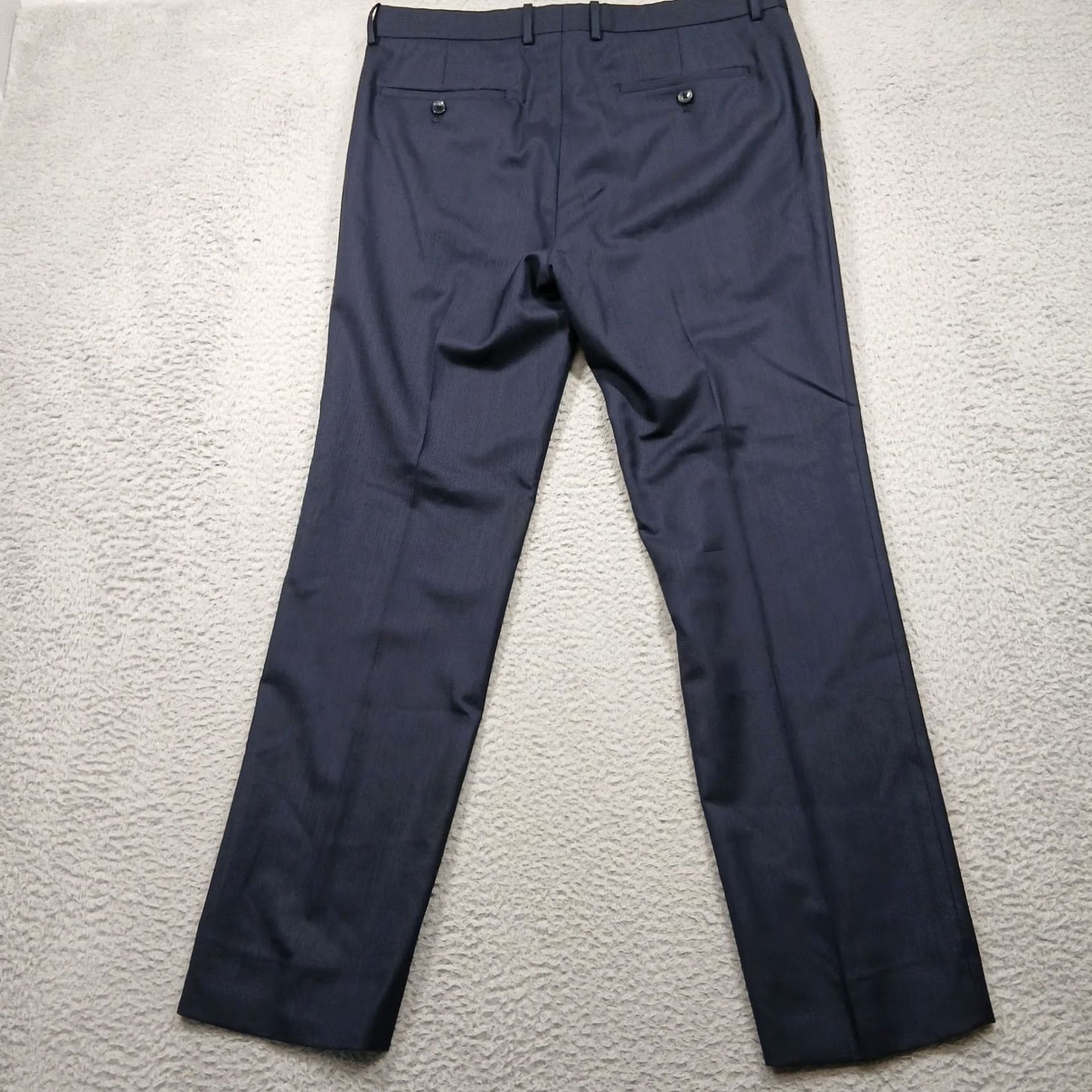 Theory Theory Wool Dress Pants Men's 34 Navy Blue Tailored Fit Casual Dress Pants? Size US 34 / EU 50 - 3 Thumbnail
