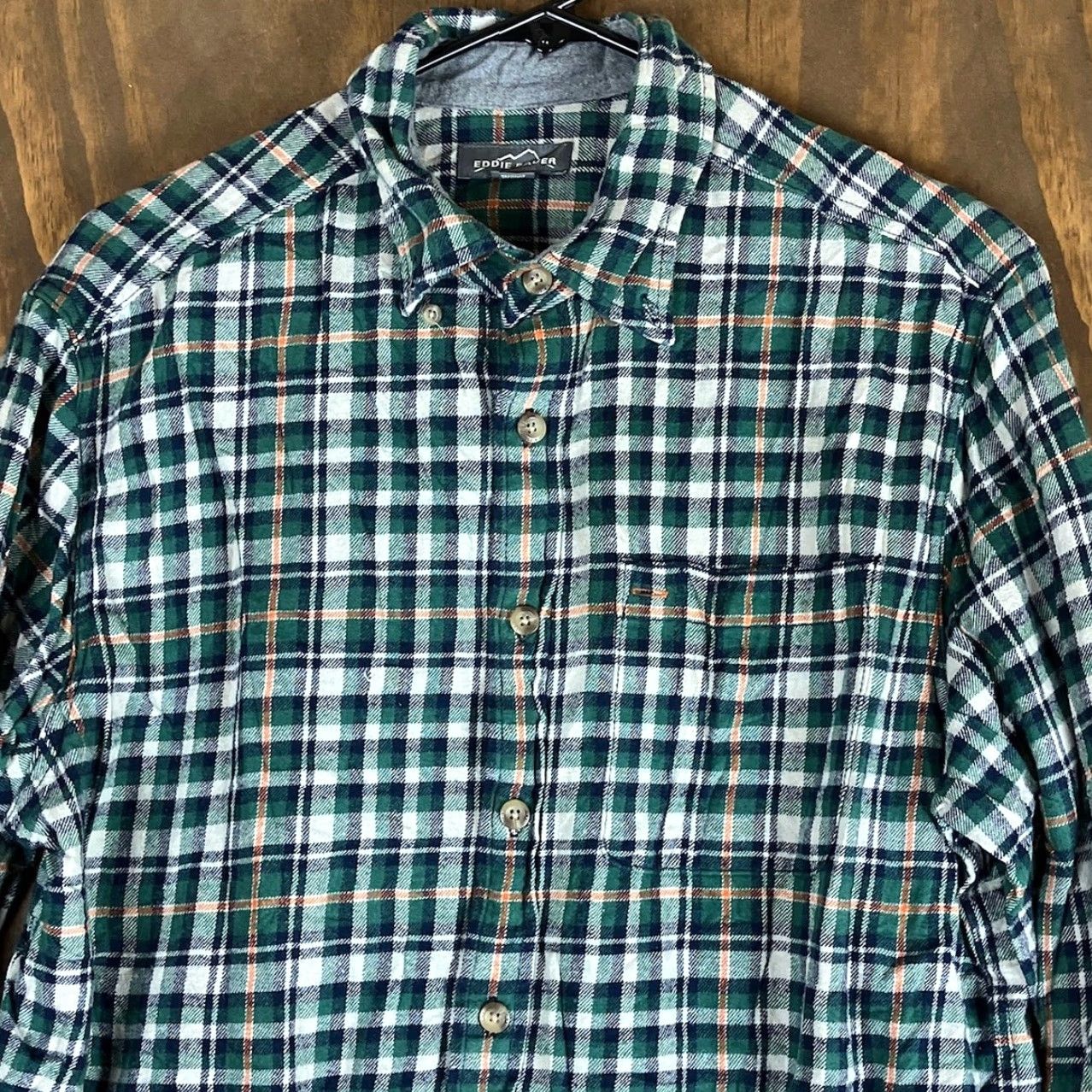 Eddie Bauer VINTAGE Eddie Bauer Mens Shirt Green Plaid Outdoor Soft Button-Down 100% Cotton M Size US M / EU 48-50 / 2 - 2 Thumbnail