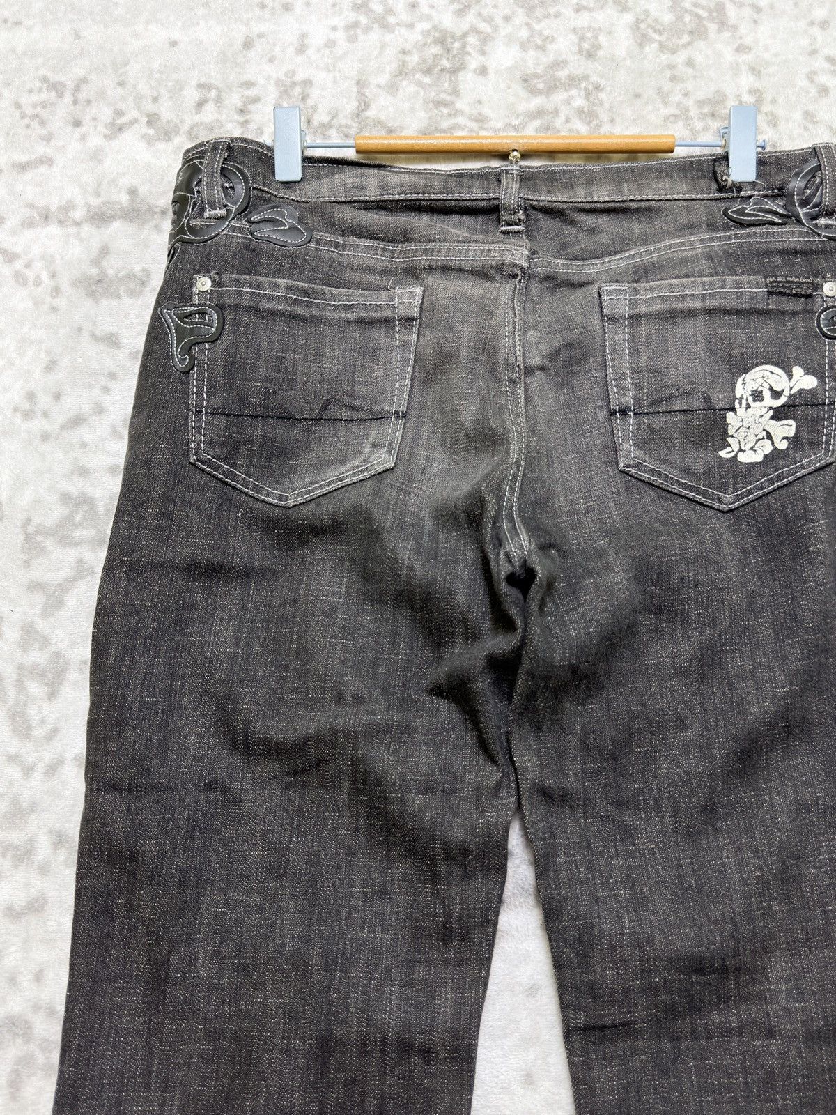 7 For All Mankind VINTAGE FLARED FOR ALL MANKIND 7 ☠️ PATCHES DENIM Size US 34 / EU 50 - 12 Thumbnail