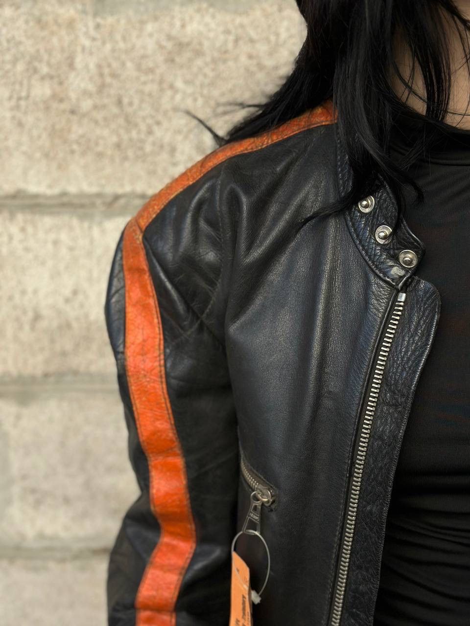 Leather VTG 60-70 Harro Moto Racing Jacket Size L- XL Distressed Size US L / EU 52-54 / 3 - 6 Thumbnail