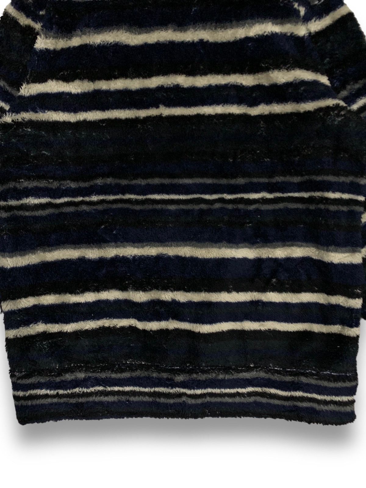 MOUSSY Vintage Japanese Brand Moussy Striped Fleece Hooded Jacket Size US M / EU 48-50 / 2 - 15 Thumbnail