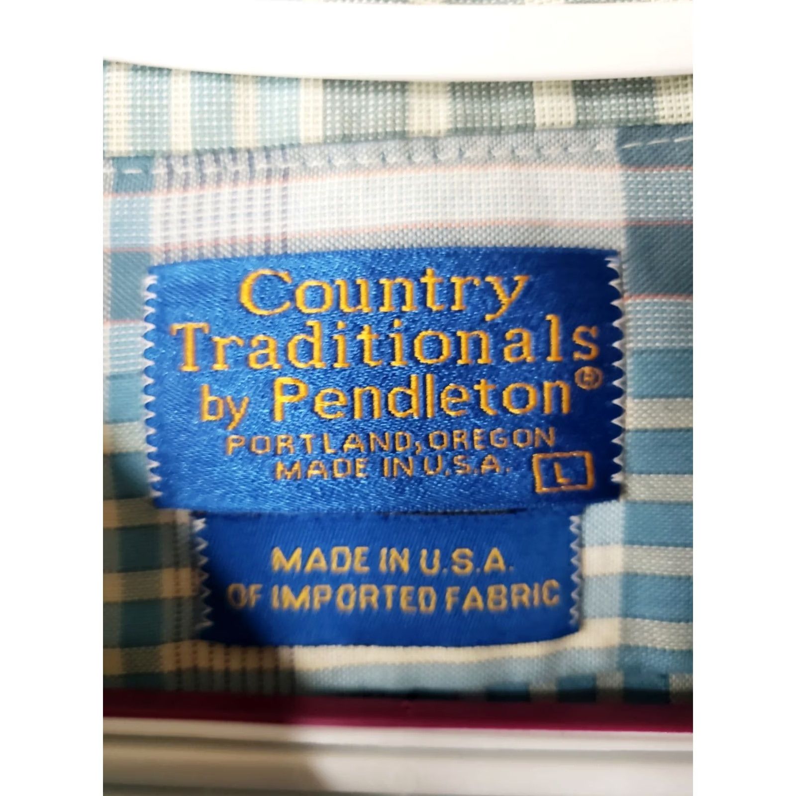 Pendleton Pendleton Men's Shirt L Short Sleeve Plaid Button Down Multicolor Casual Cotton Regular Fit Size US 33 - 7 Thumbnail