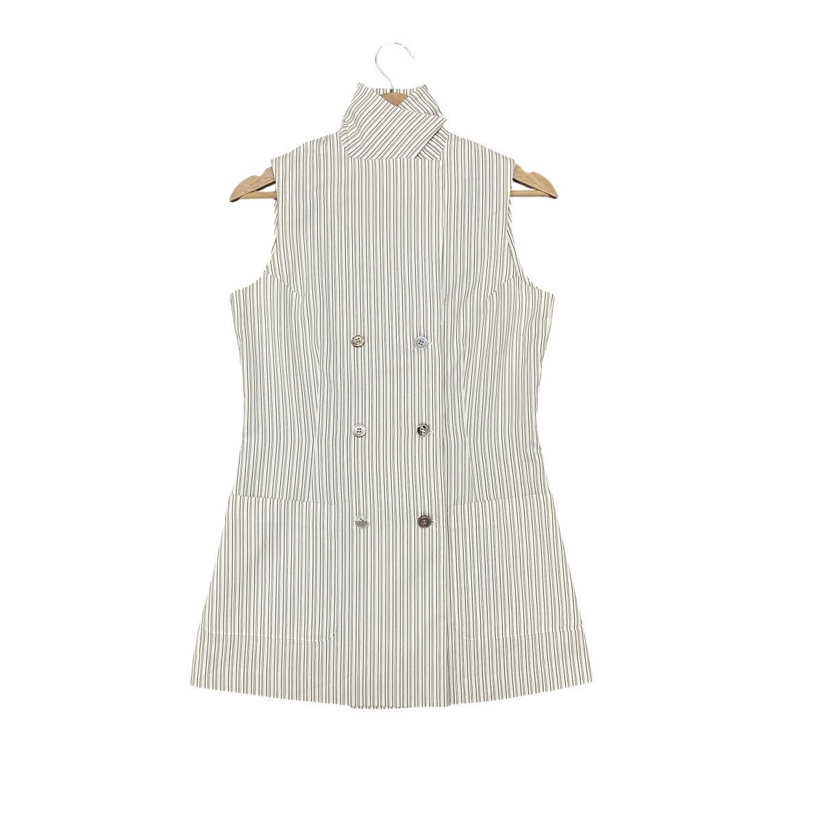 Anne Klein Vintage Anne Klein II Pinstripe Double Breasted Vest Dress Size S / US 4 / IT 40 - 7 Thumbnail